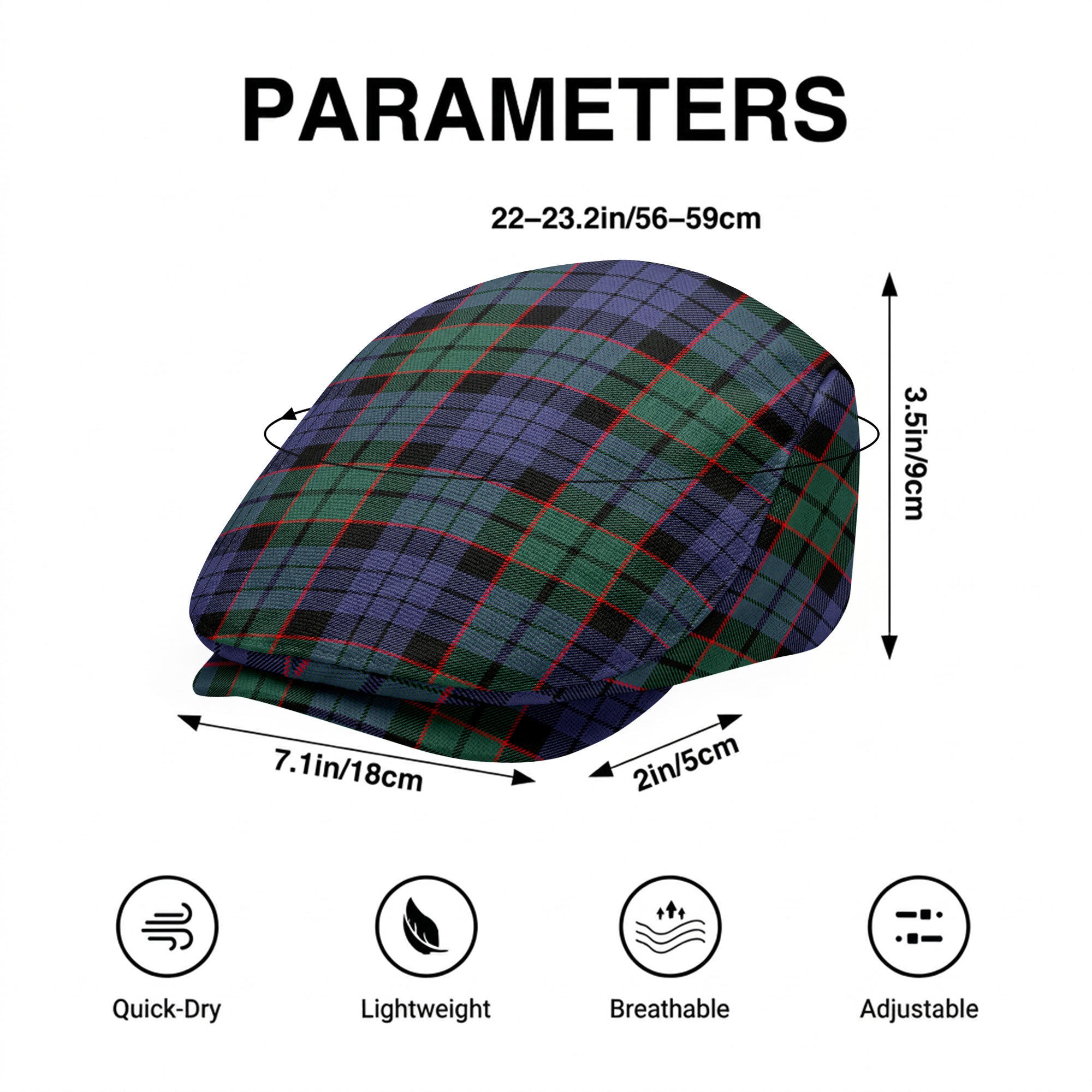 Fletcher Modern Tartan Flat Caps