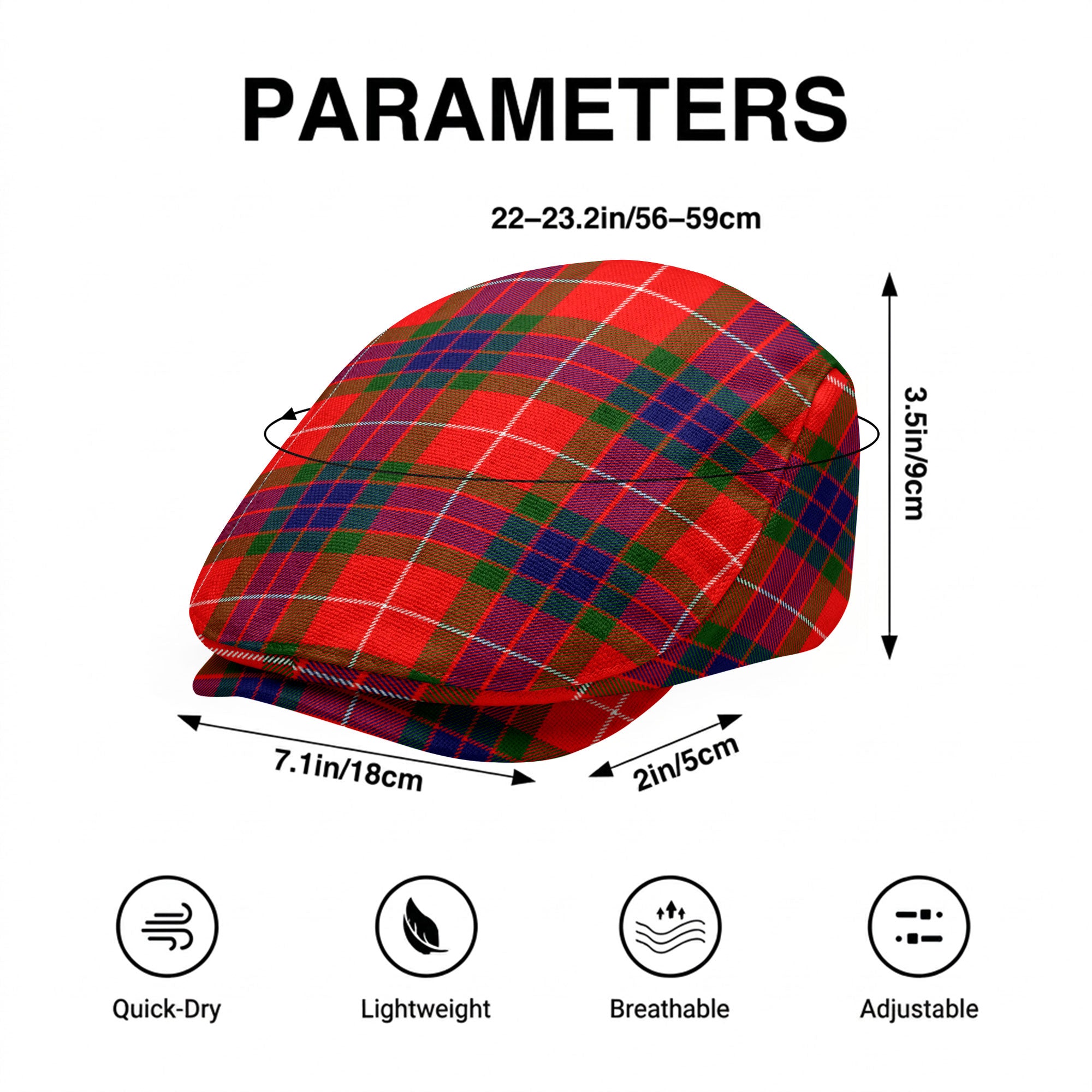 Fraser Tartan Flat Caps