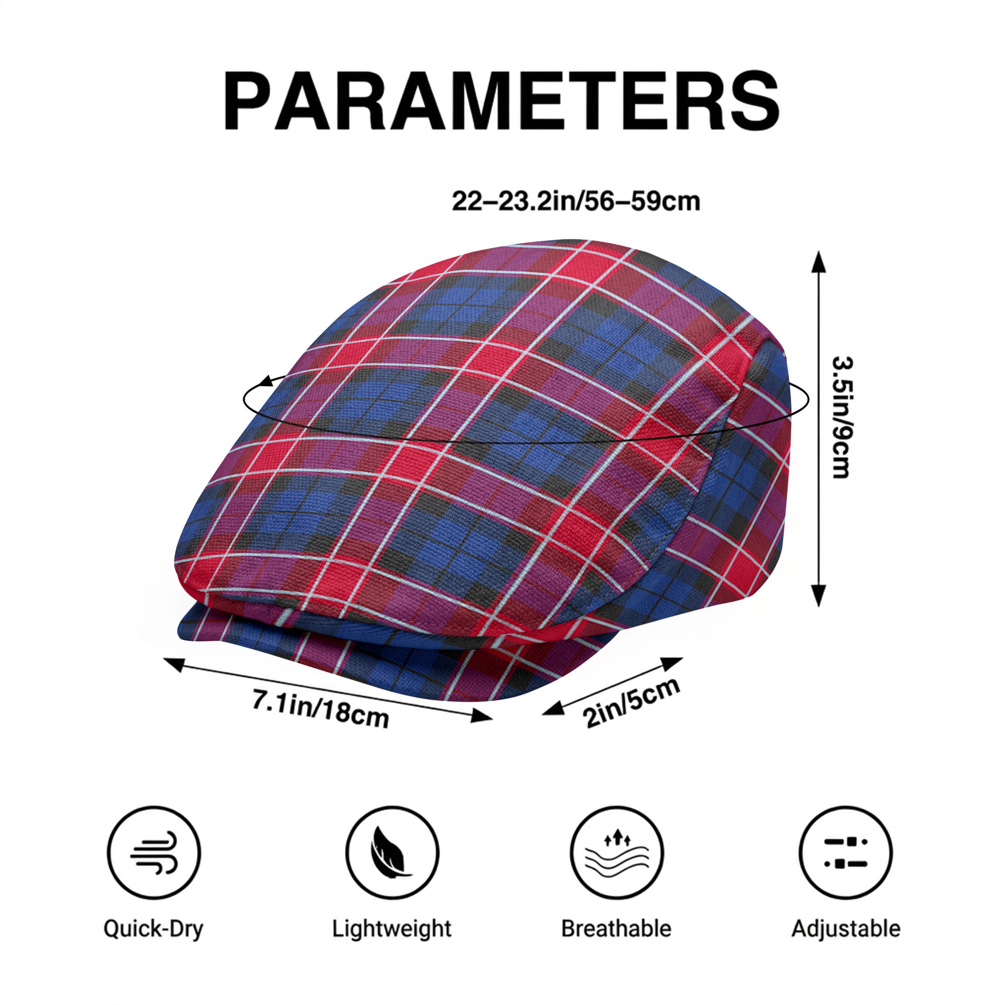 Graham of Menteith Red Tartan Flat Caps