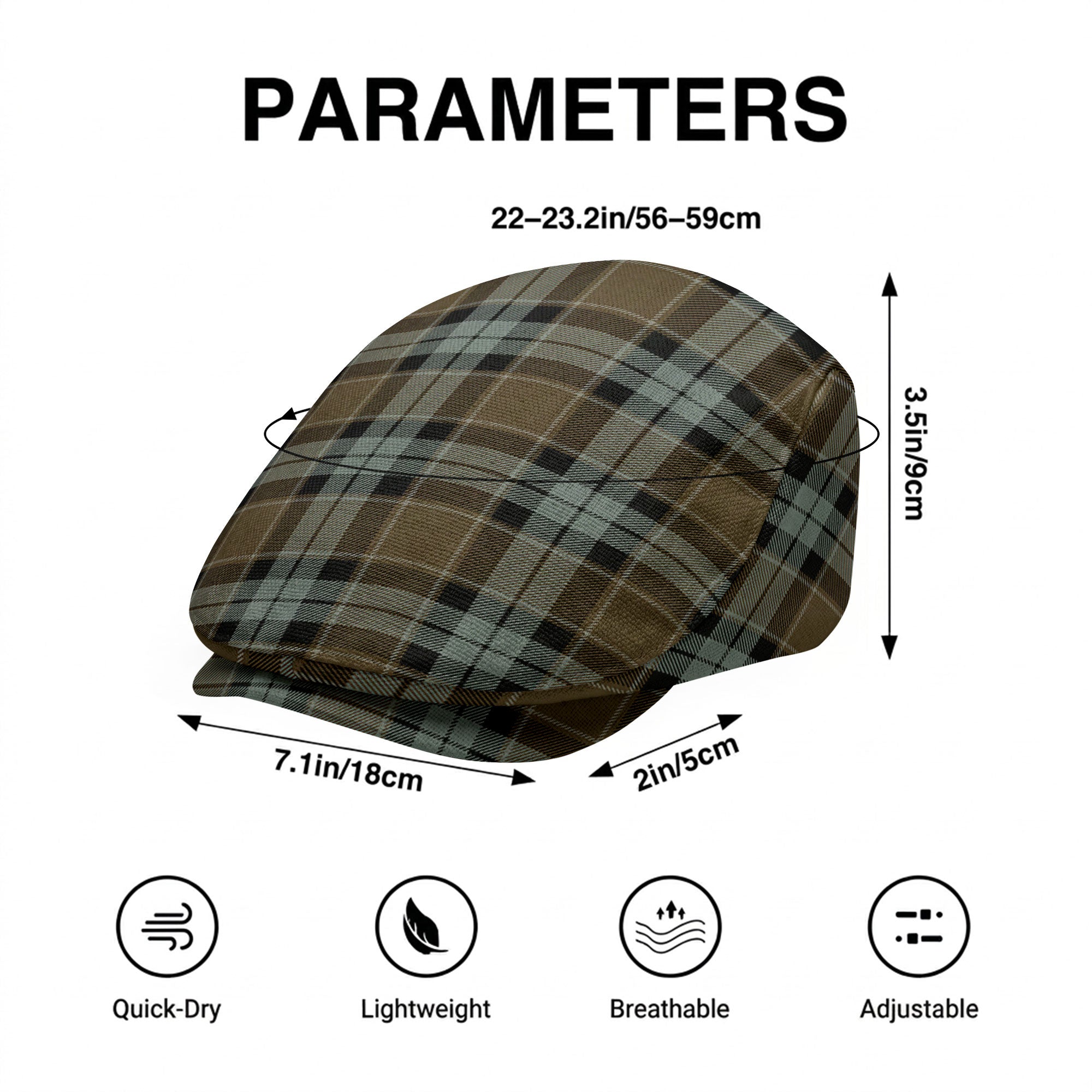Graham of Menteith Weathered Tartan Flat Caps