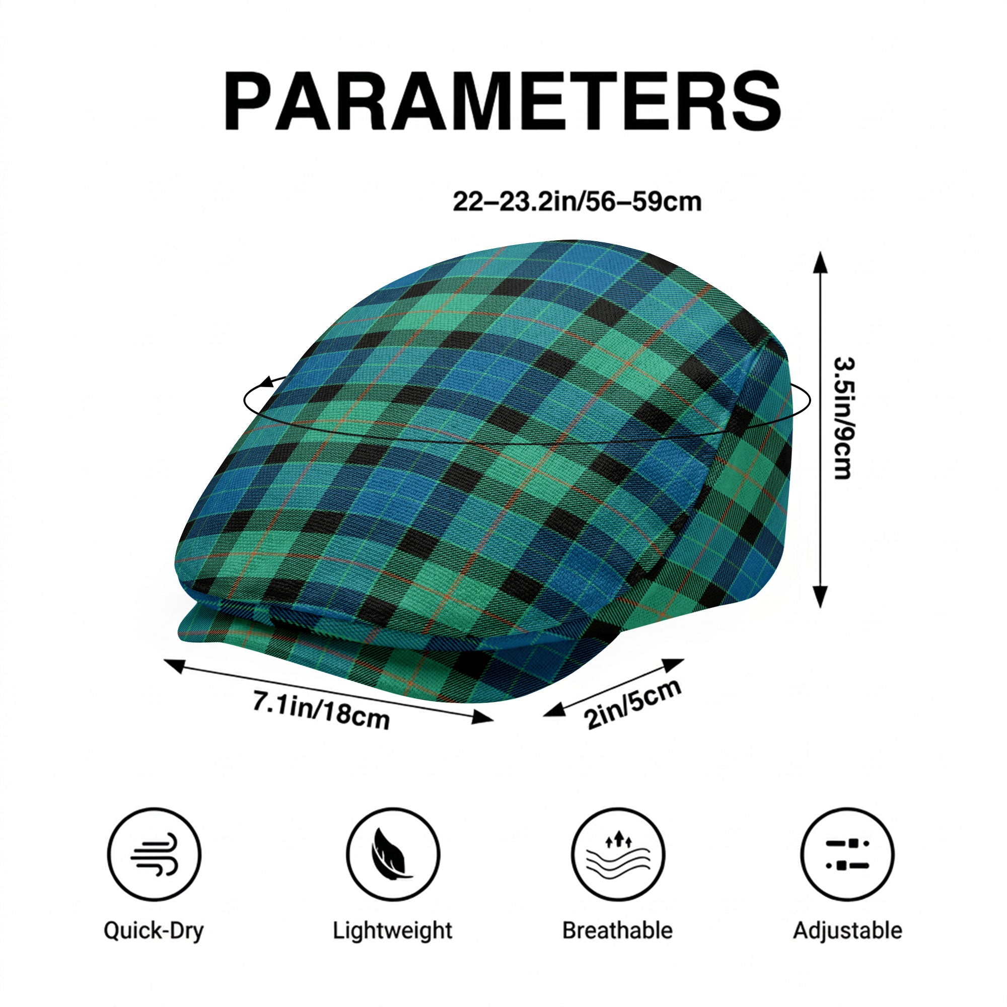 Gunn Ancient Tartan Flat Caps