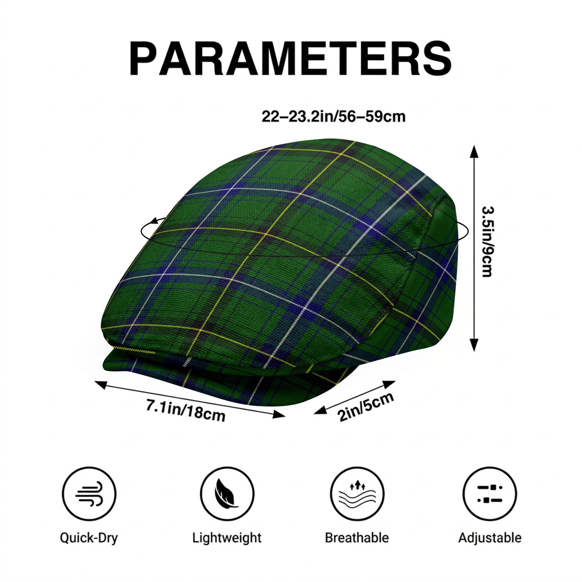 Henderson Modern Tartan Flat Caps