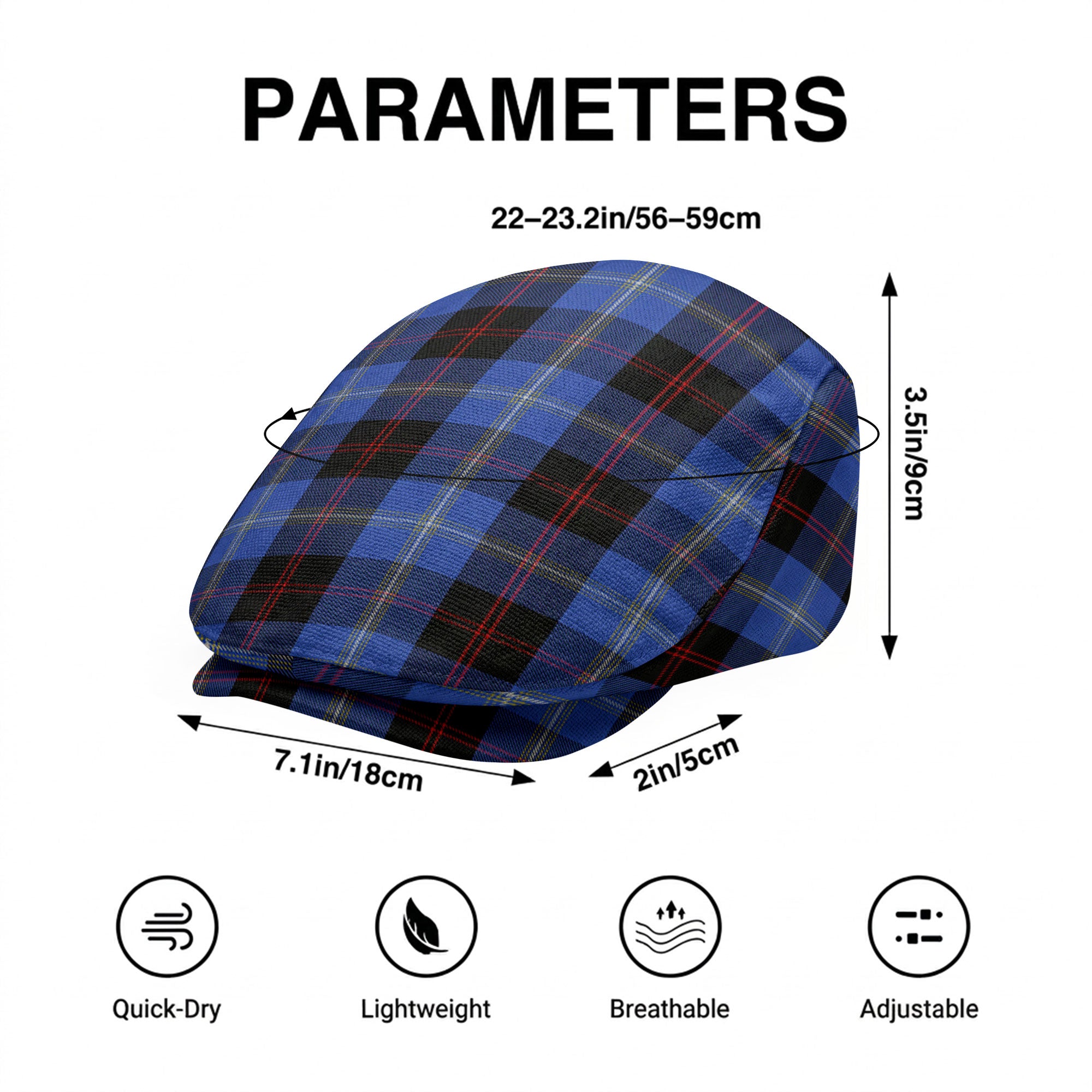 Hill Tartan Flat Caps