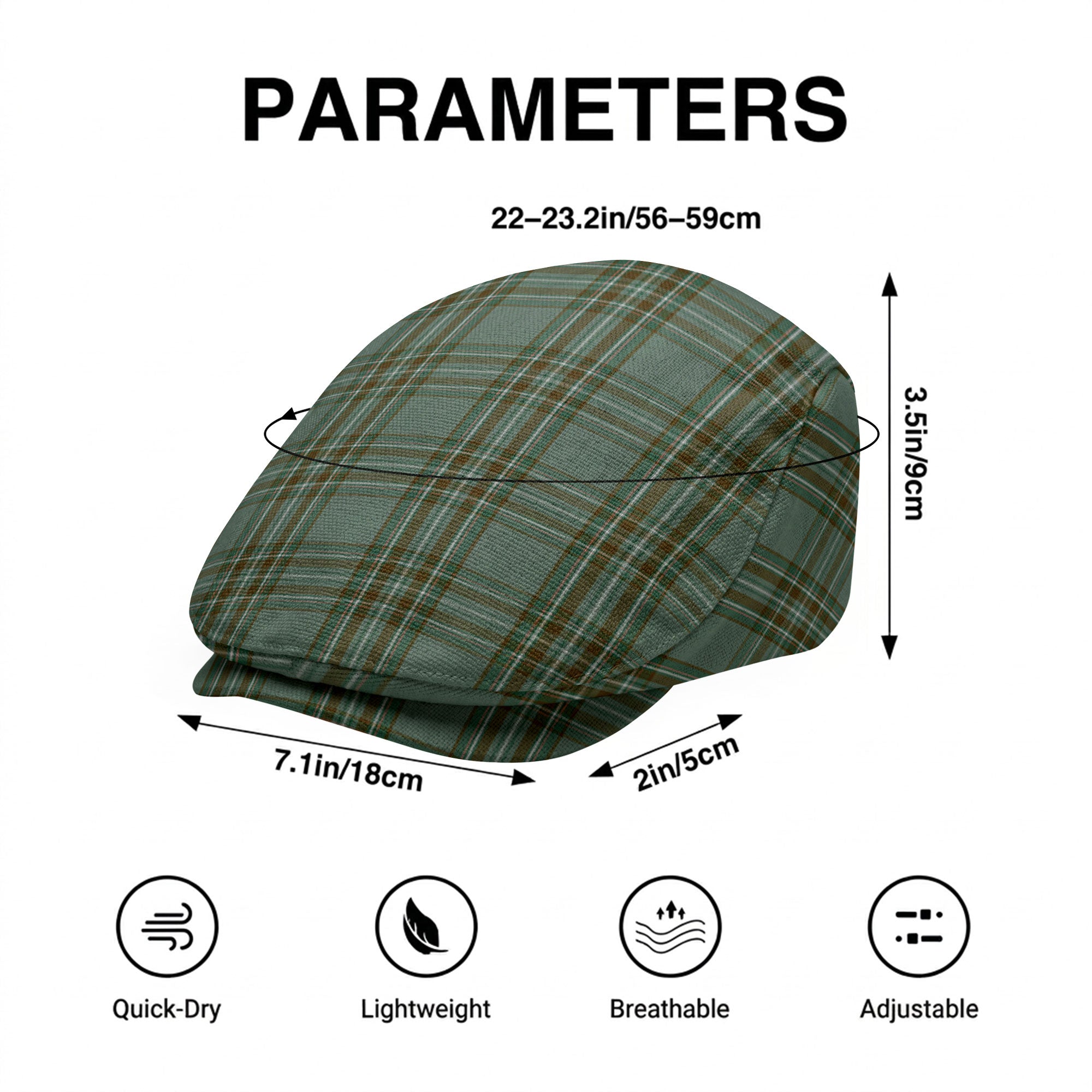 Kelly Dress Tartan Flat Caps