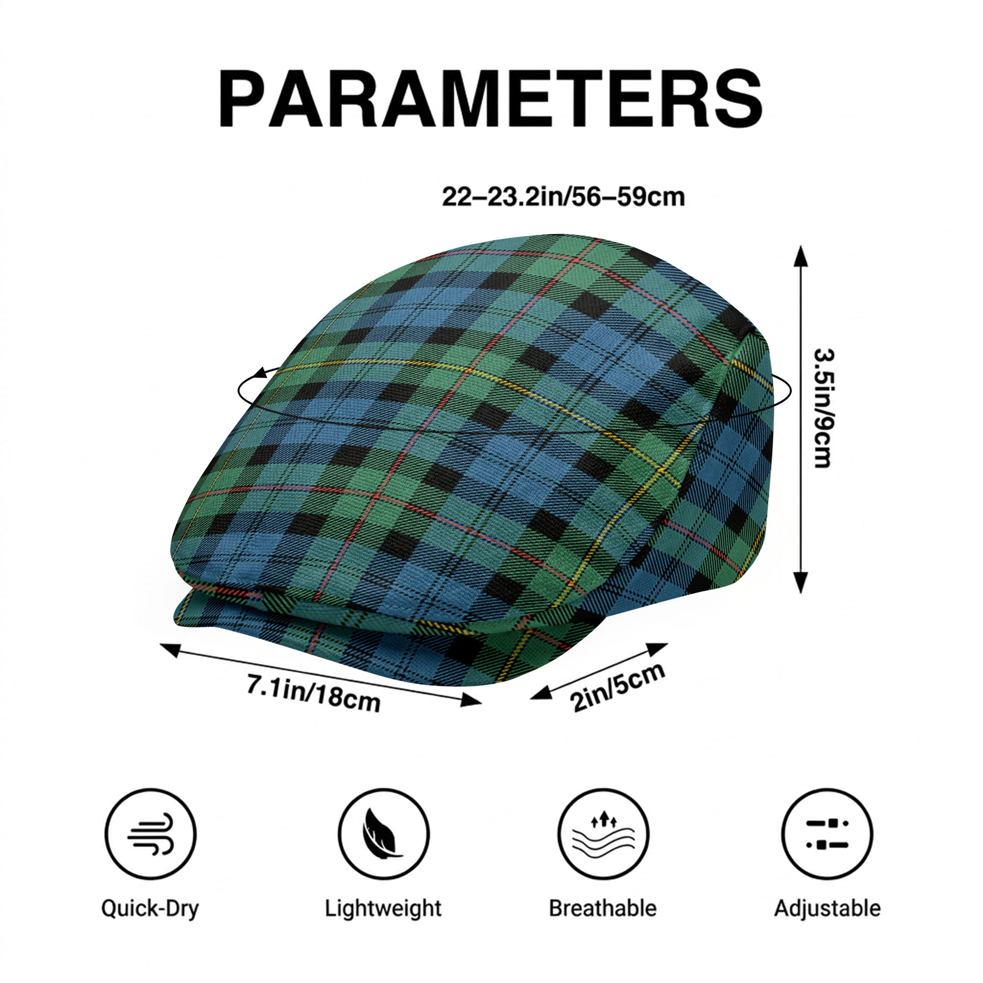 MacEwan Ancient Tartan Flat Caps