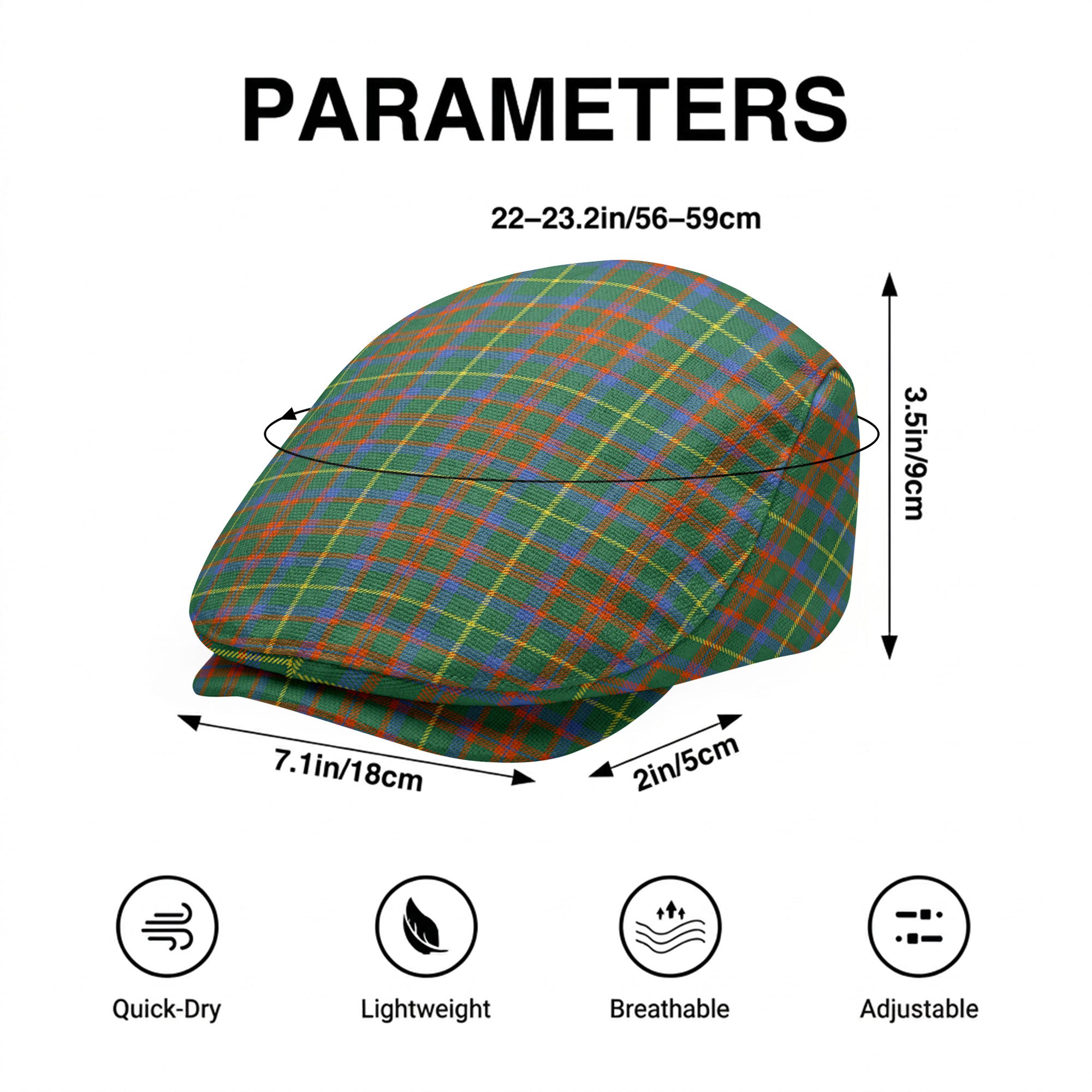 MacIntosh Hunting Ancient Tartan Flat Caps