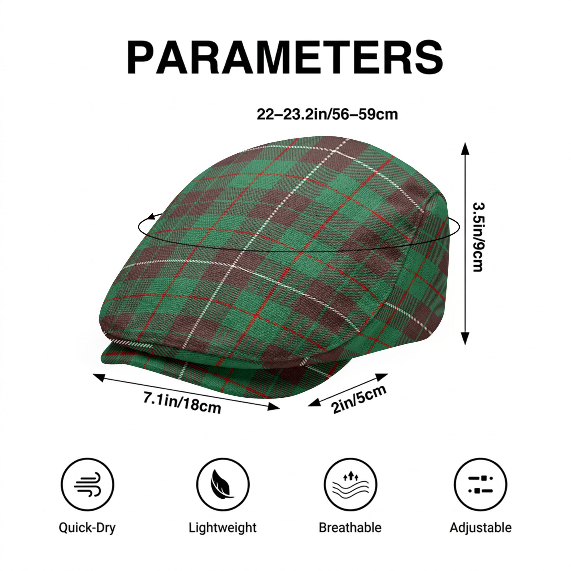 MacKinnon Hunting Ancient Tartan Flat Caps