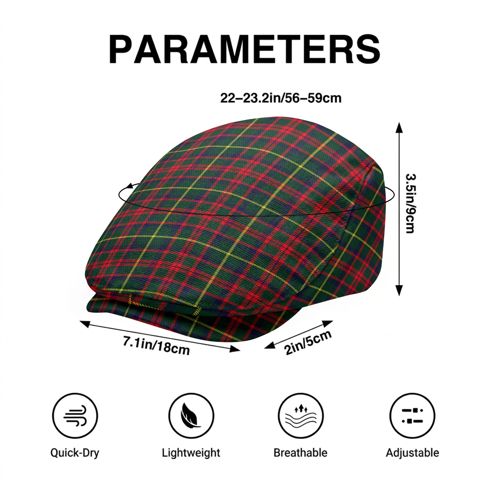 MacKintosh Hunting Modern Tartan Flat Caps