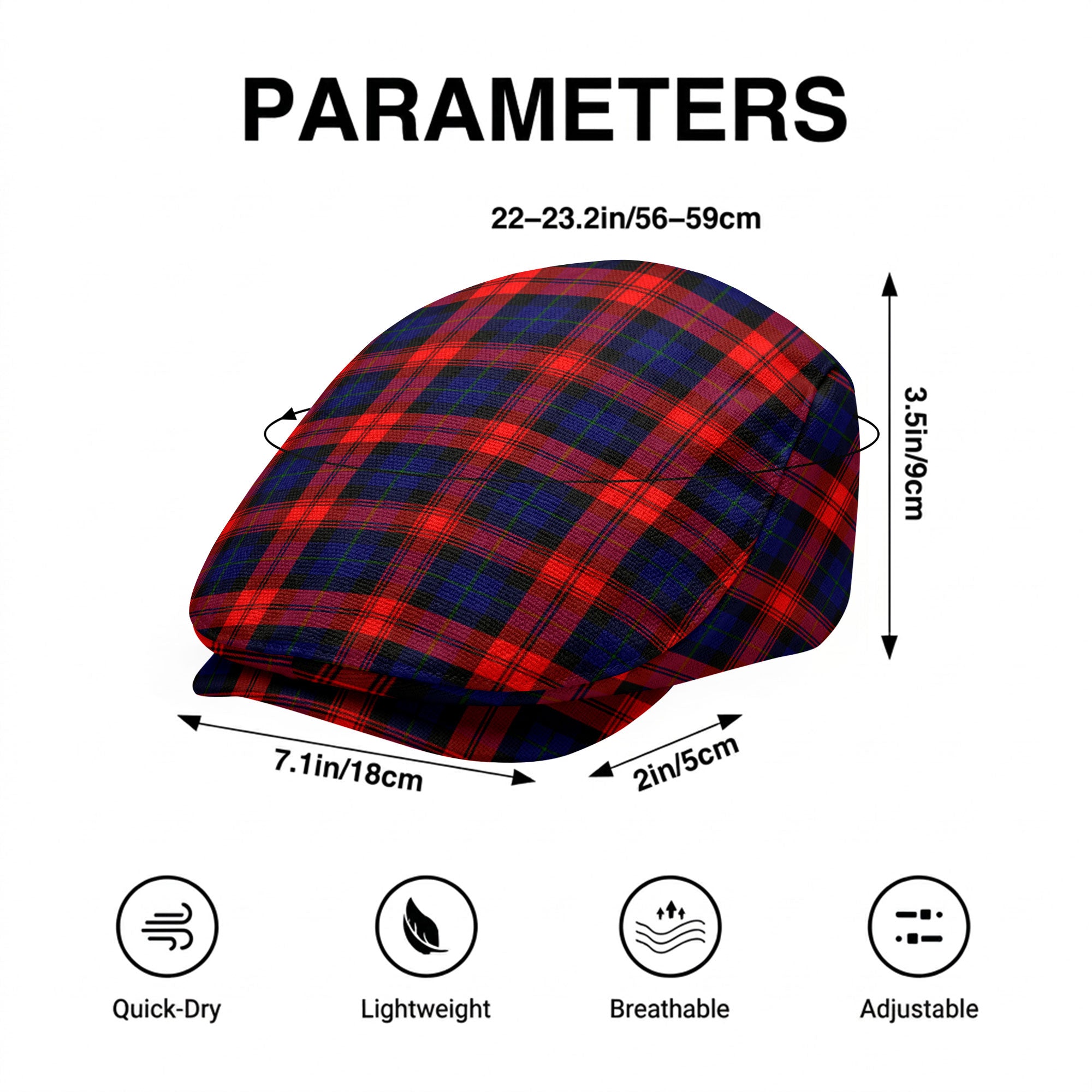 MacLachlan Modern Tartan Flat Caps
