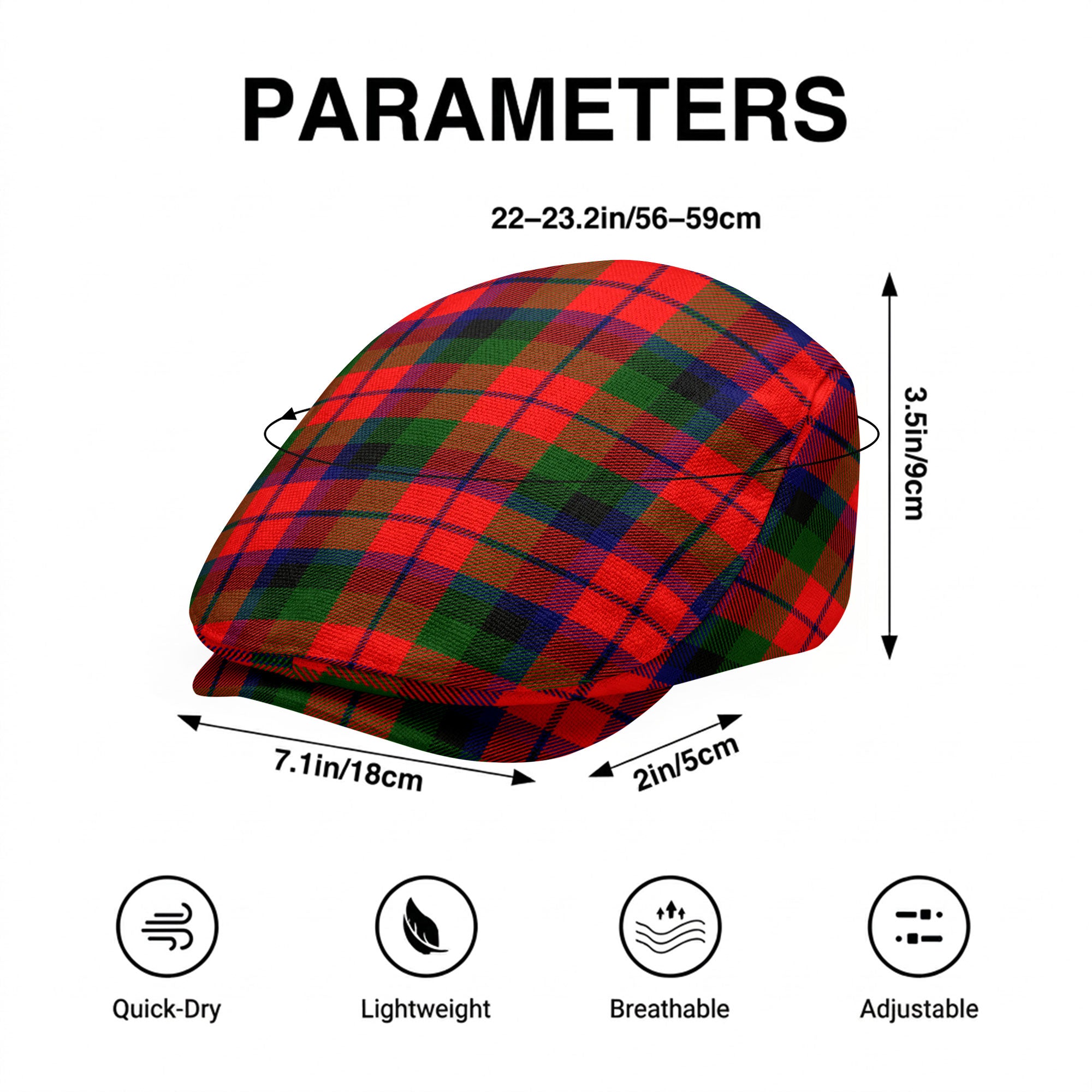 MacNaughton Modern Tartan Flat Caps