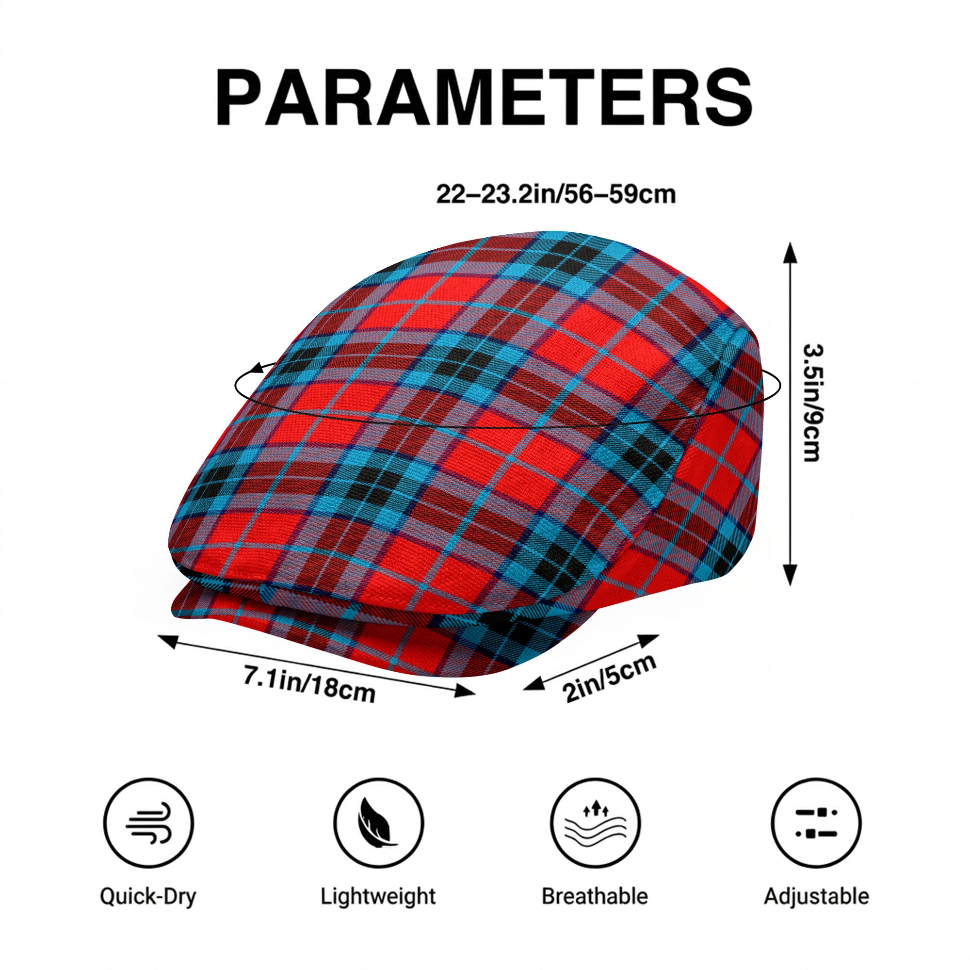 MacTavish Modern Tartan Flat Caps
