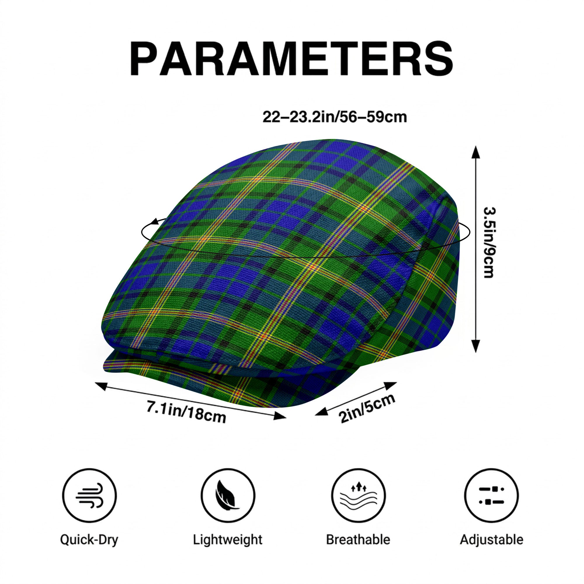 Maitland Tartan Flat Caps
