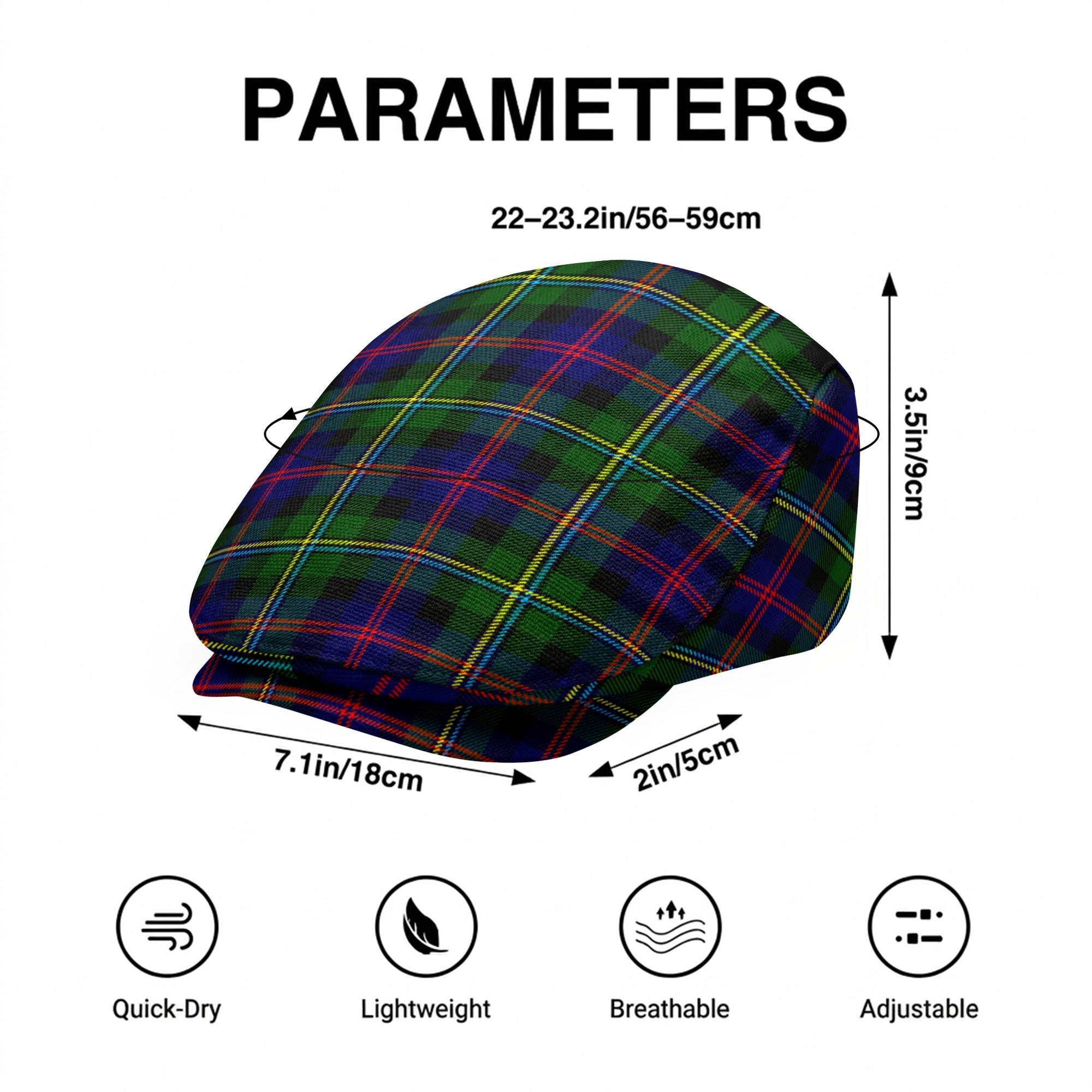 Malcolm (or MacCallum) Tartan Flat Caps