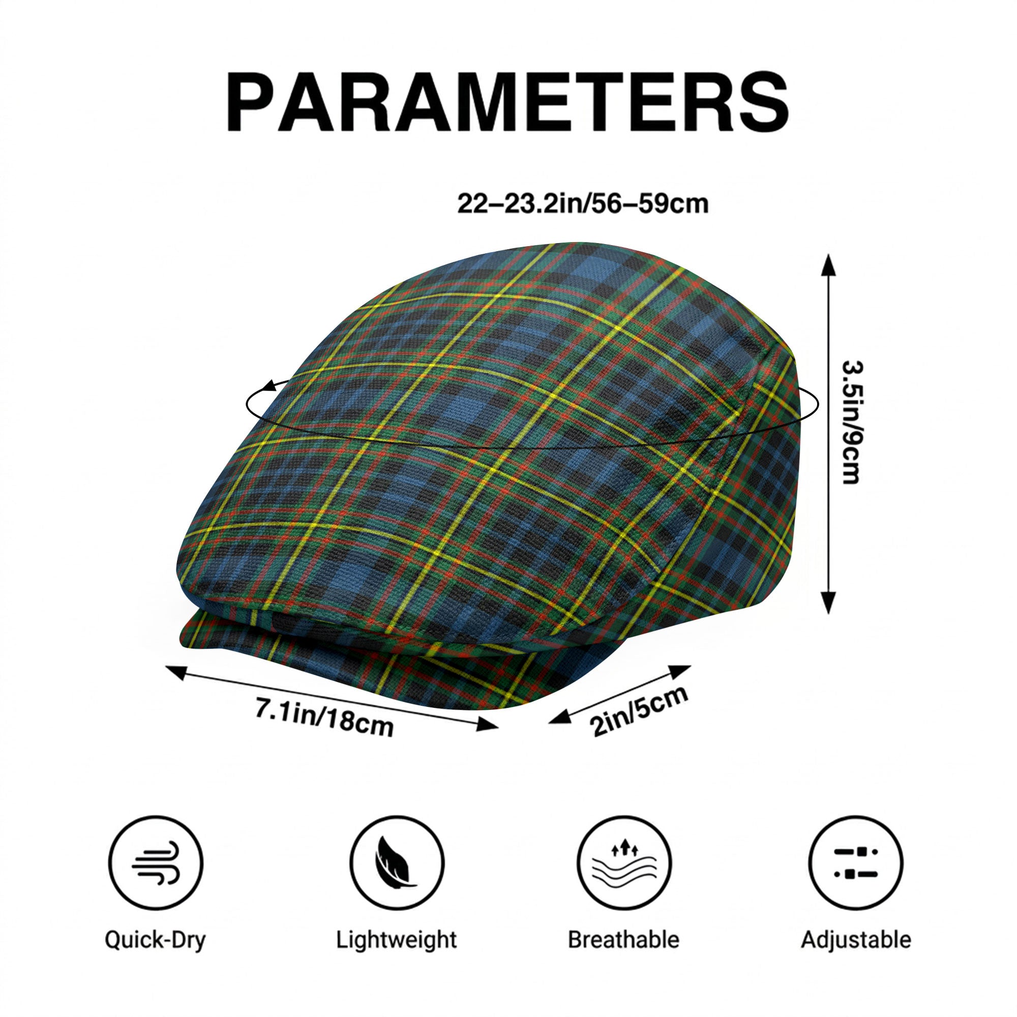 McClellan Ancient Tartan Flat Caps