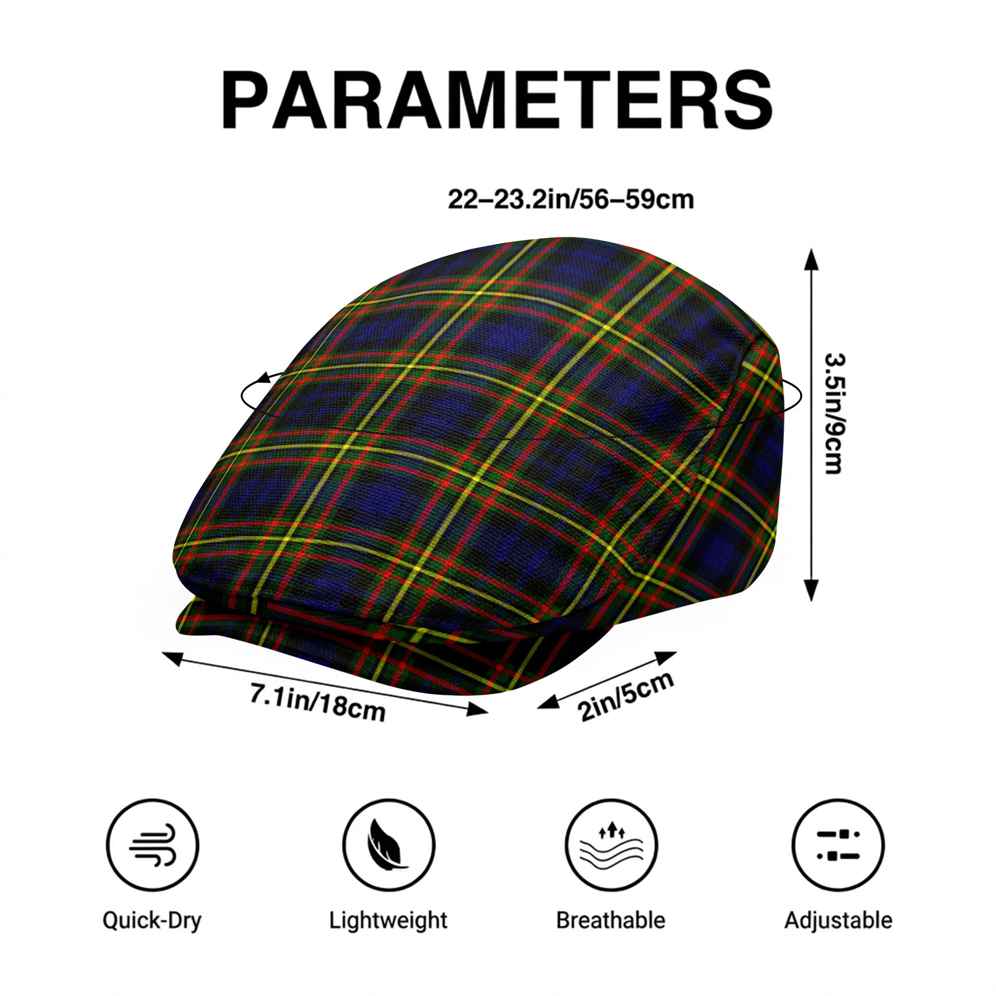 McClellan Modern Tartan Flat Caps