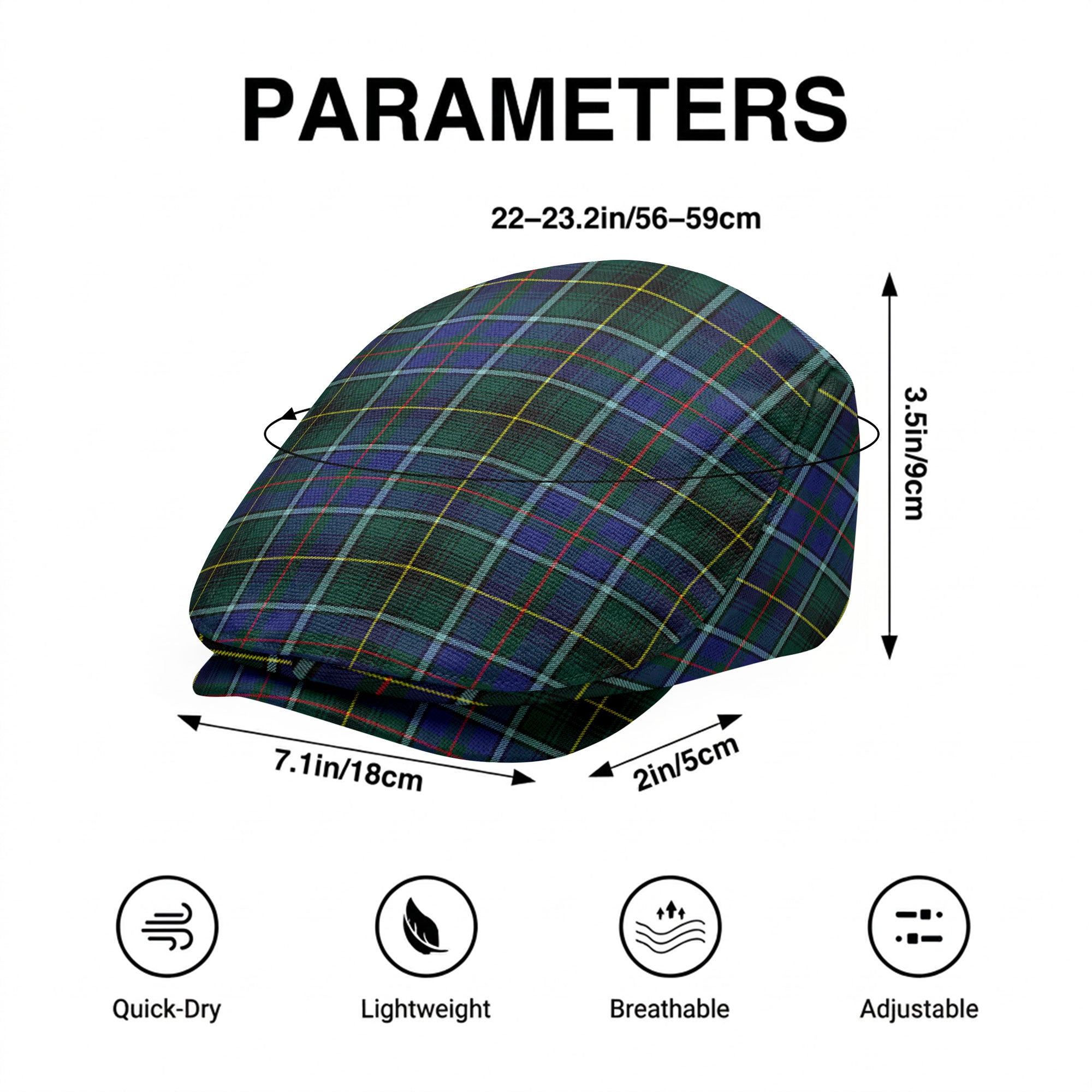 McInnes Modern Tartan Flat Caps