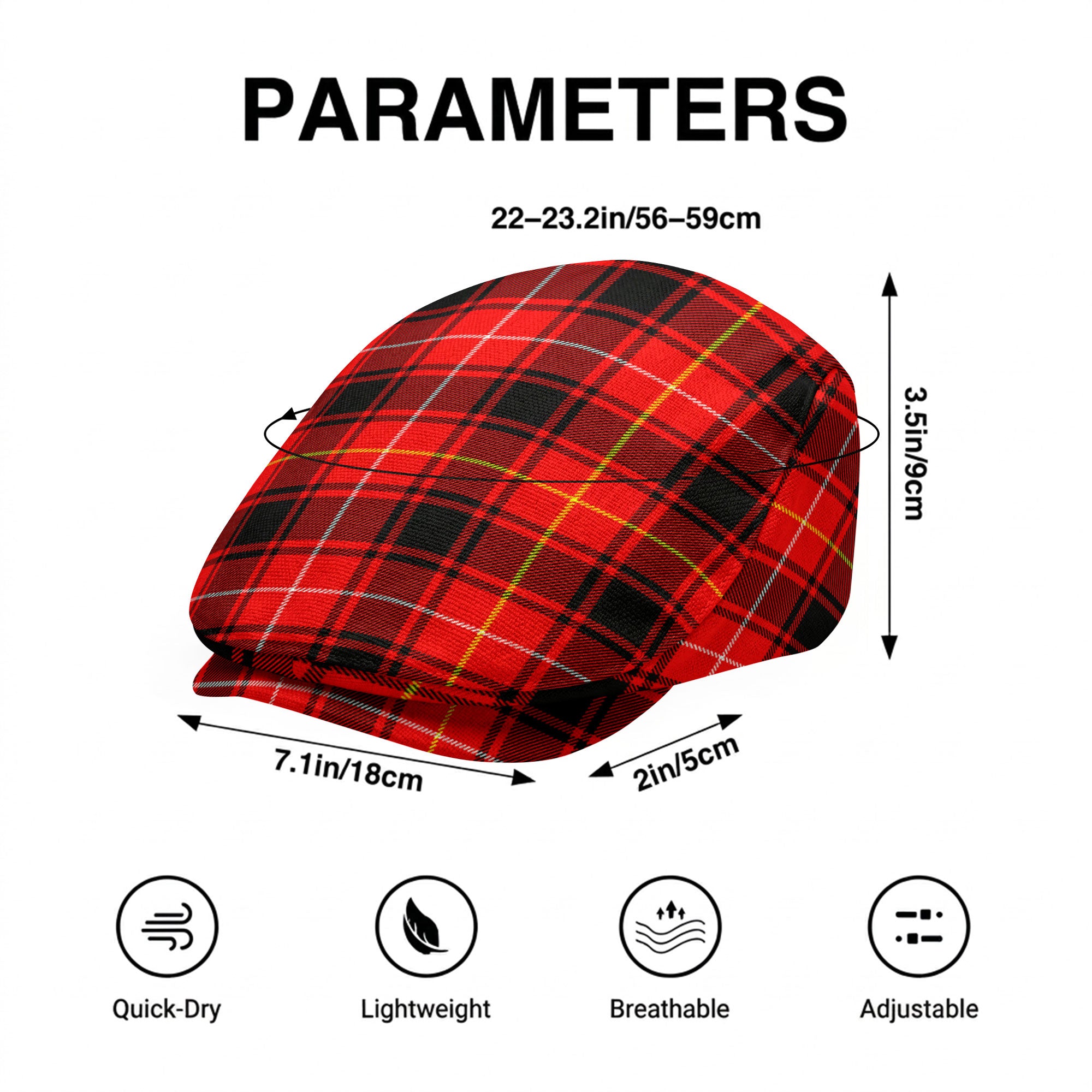 McIver Modern Tartan Flat Caps