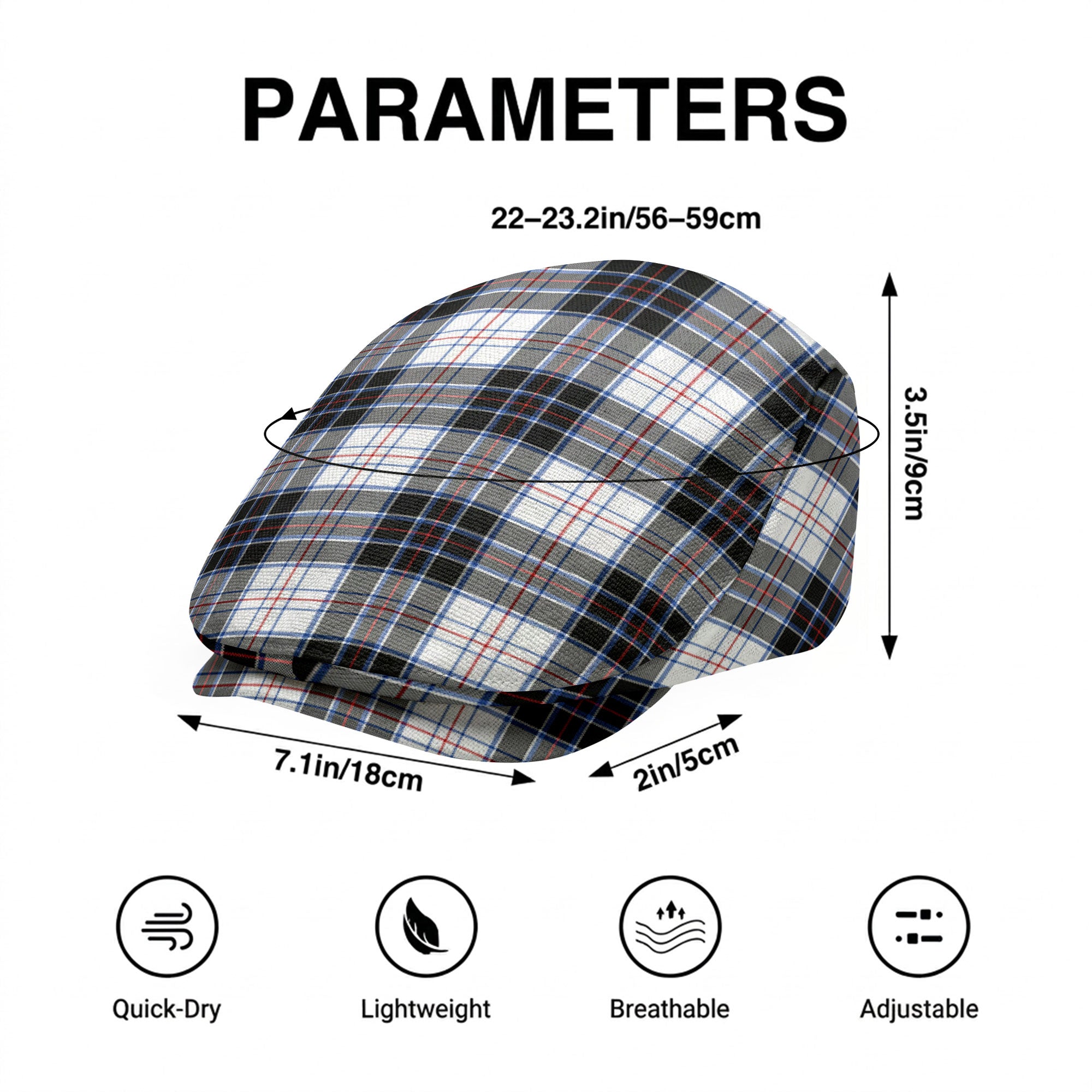 McRae Dress Modern Tartan Flat Caps