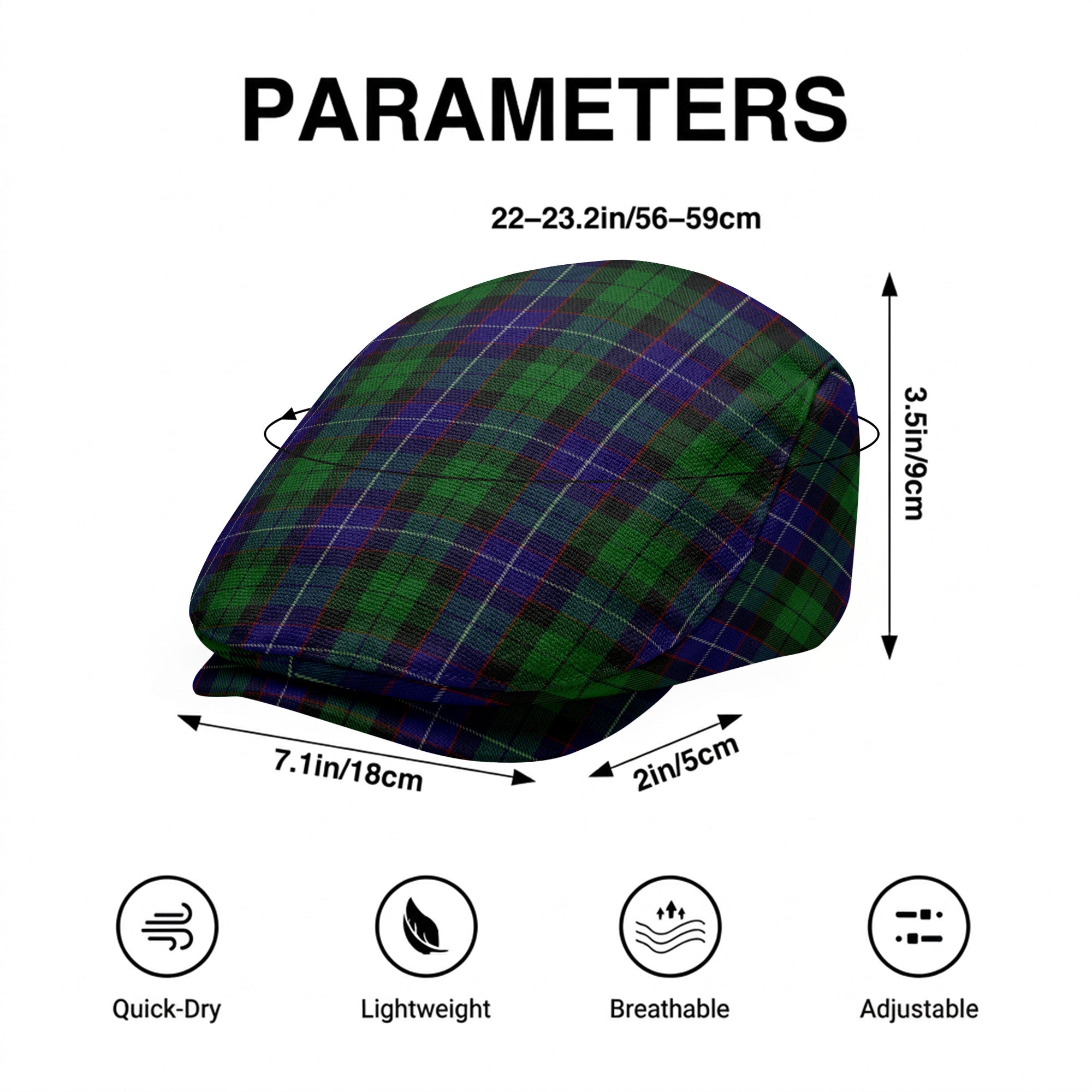 Mitchell Tartan Flat Caps