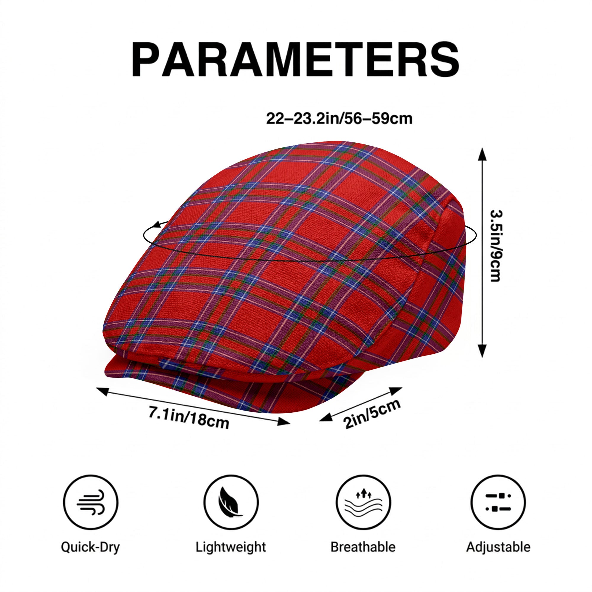 Rait Tartan Flat Caps