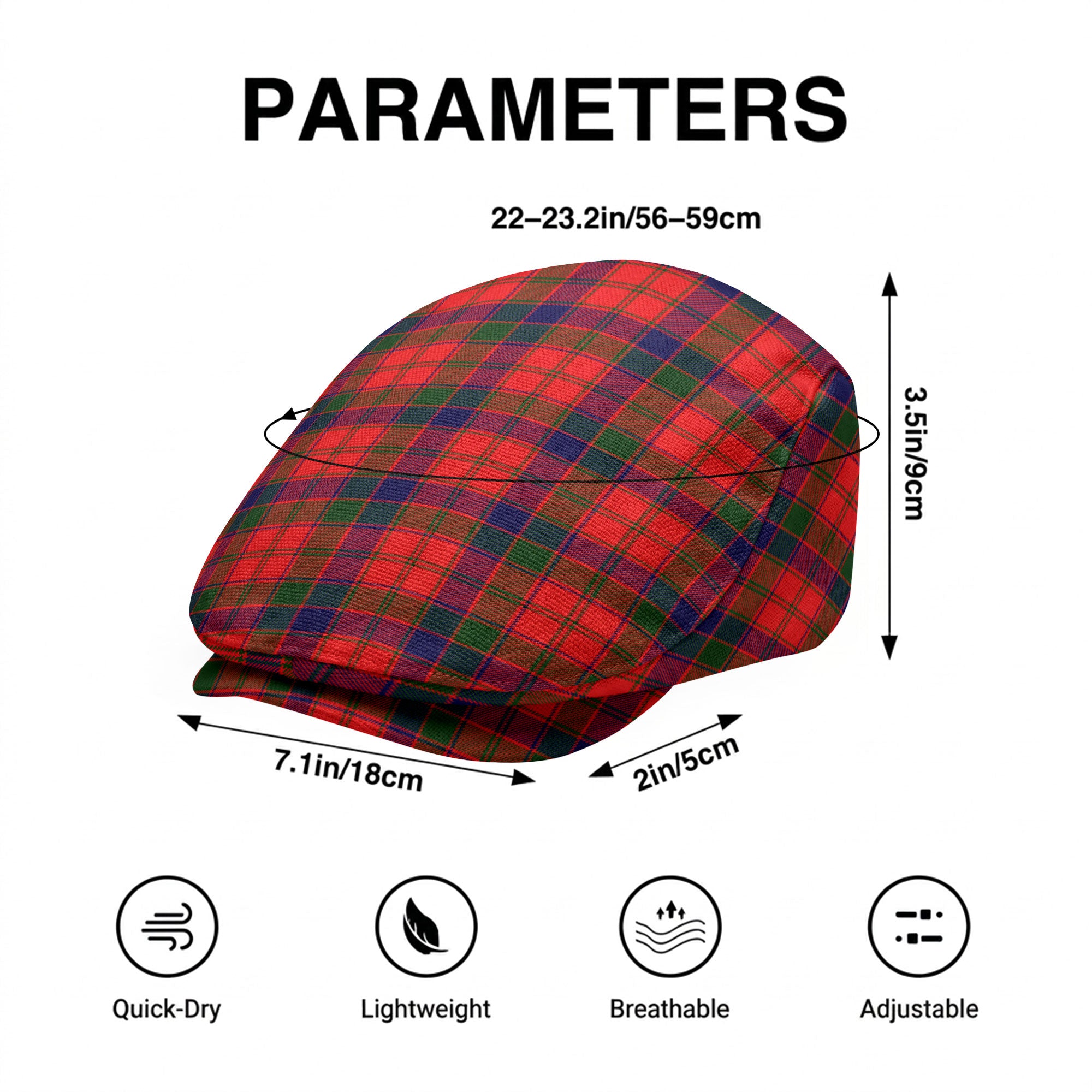 Robertson Modern Tartan Flat Caps