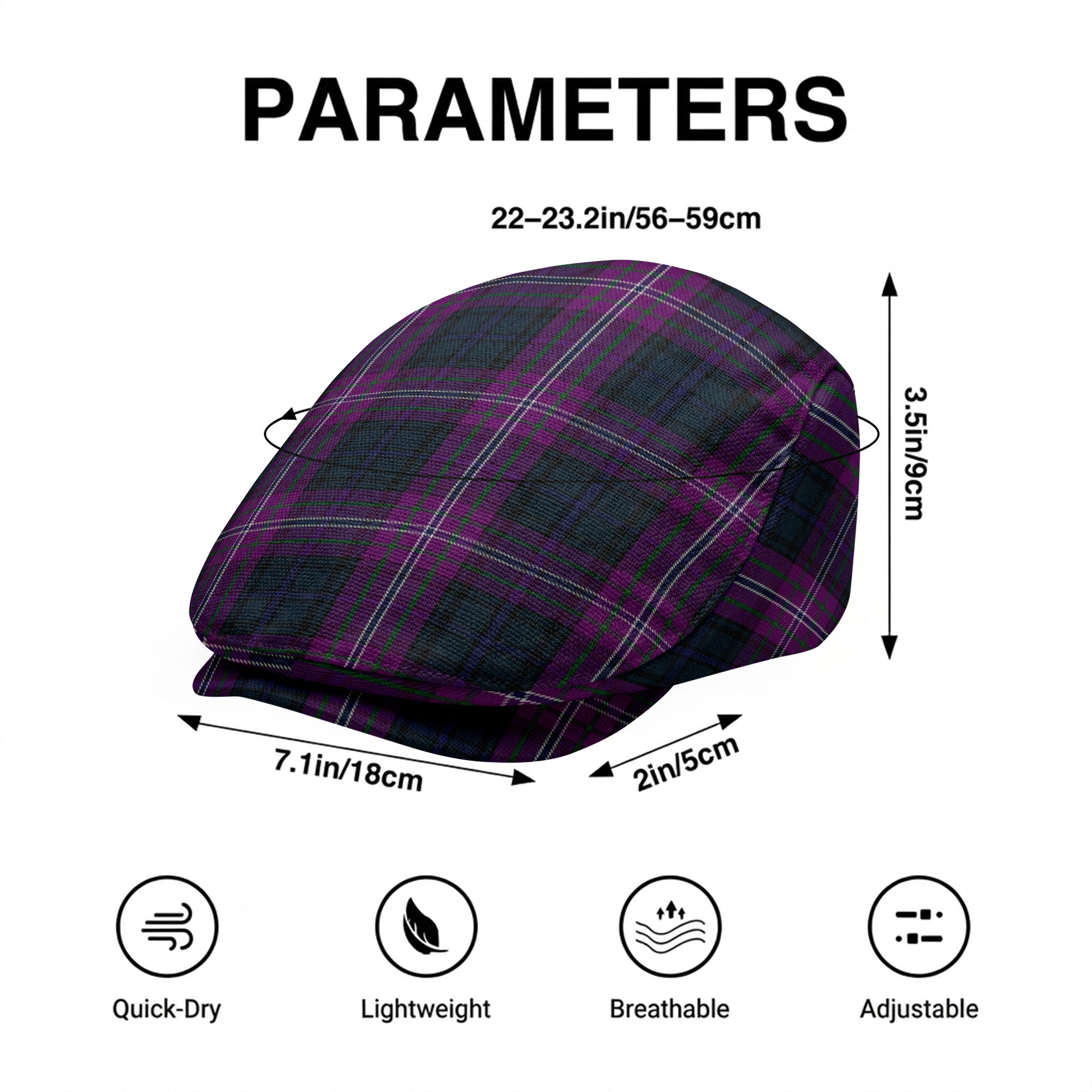 Scotland Forever Tartan Flat Caps