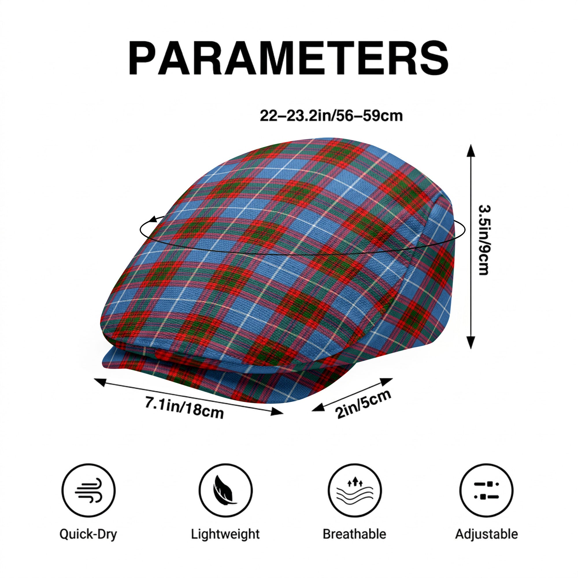 Spalding Tartan Flat Caps