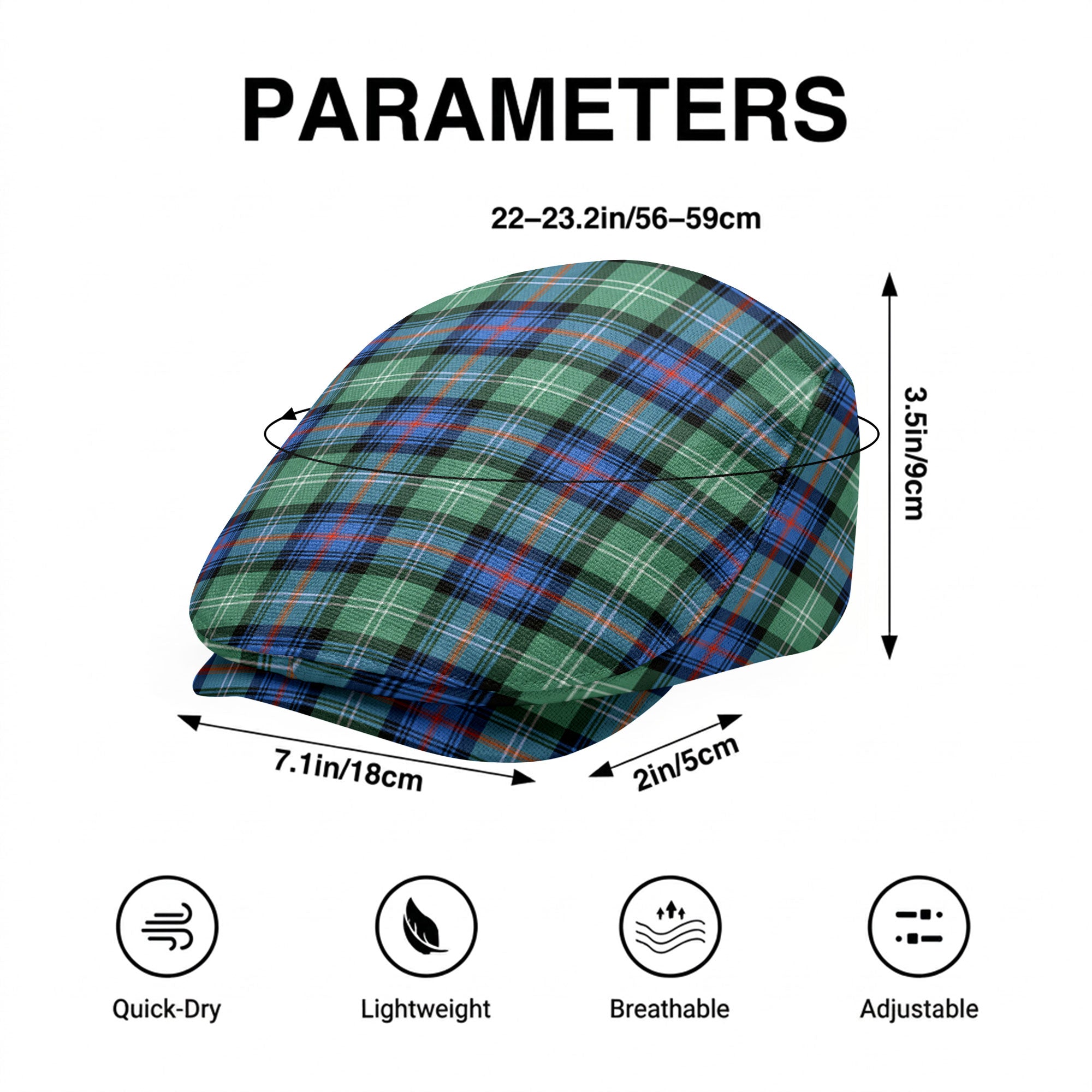 Sutherland Old Ancient Tartan Flat Caps