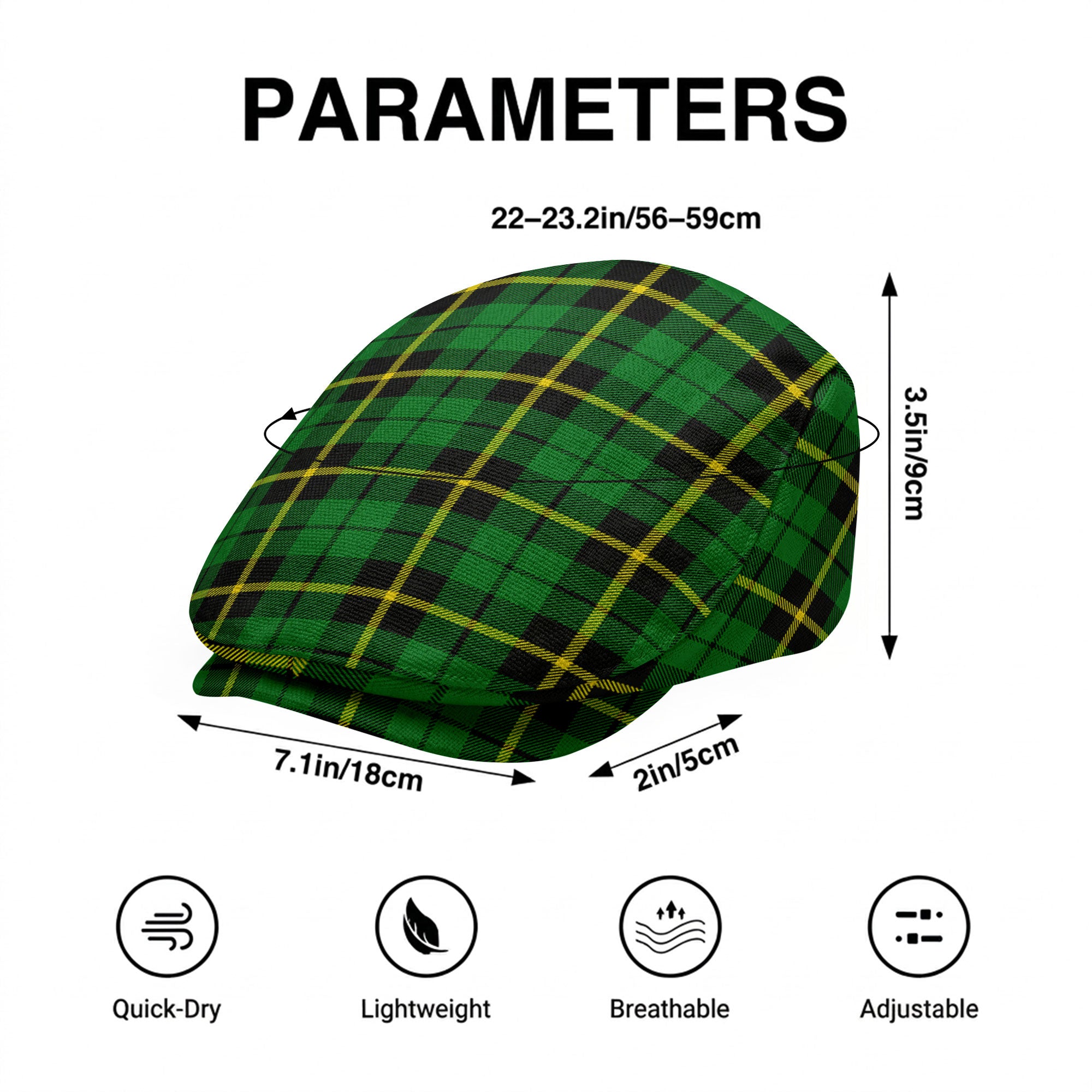 Wallace Hunting Modern Tartan Flat Caps