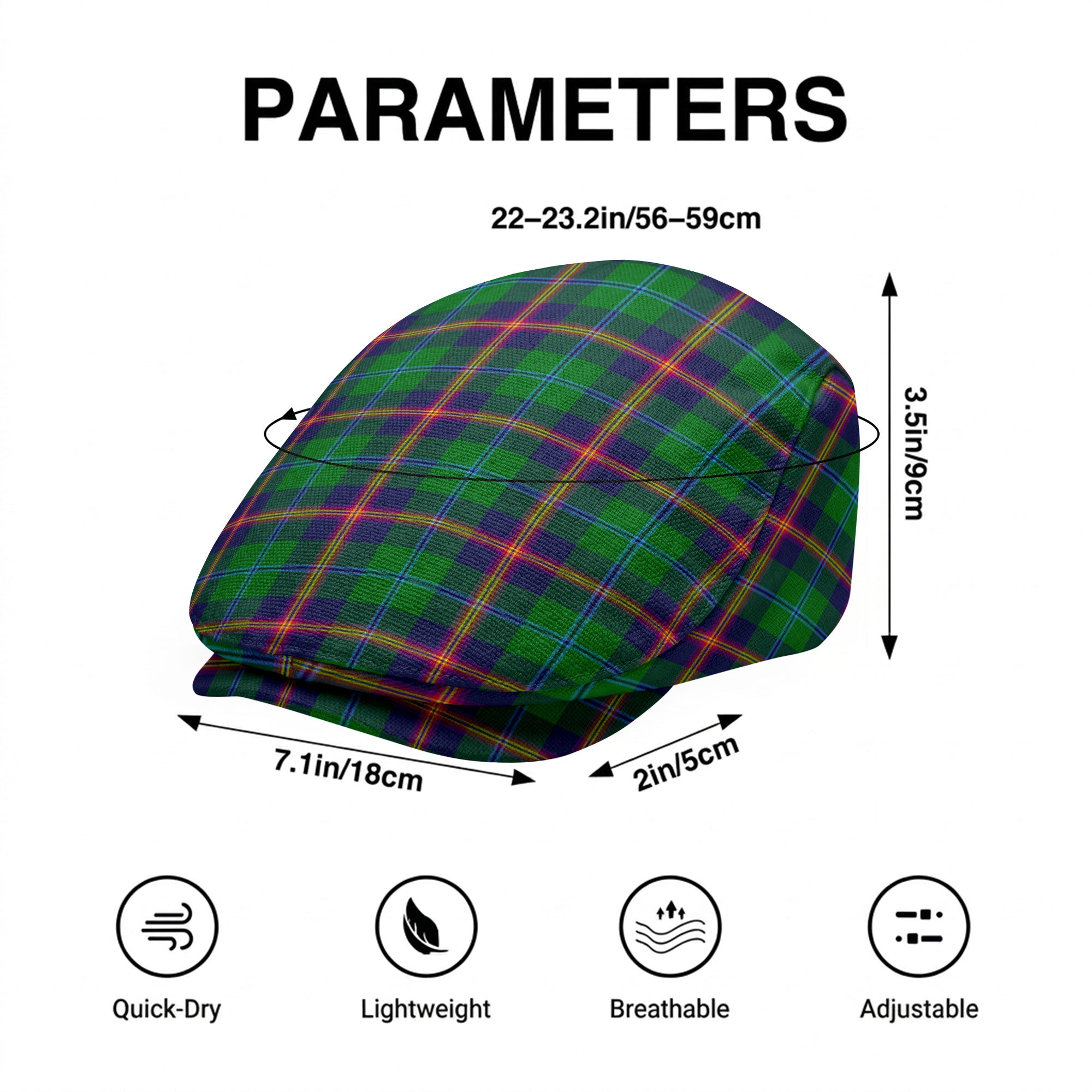 Young Modern Tartan Flat Caps