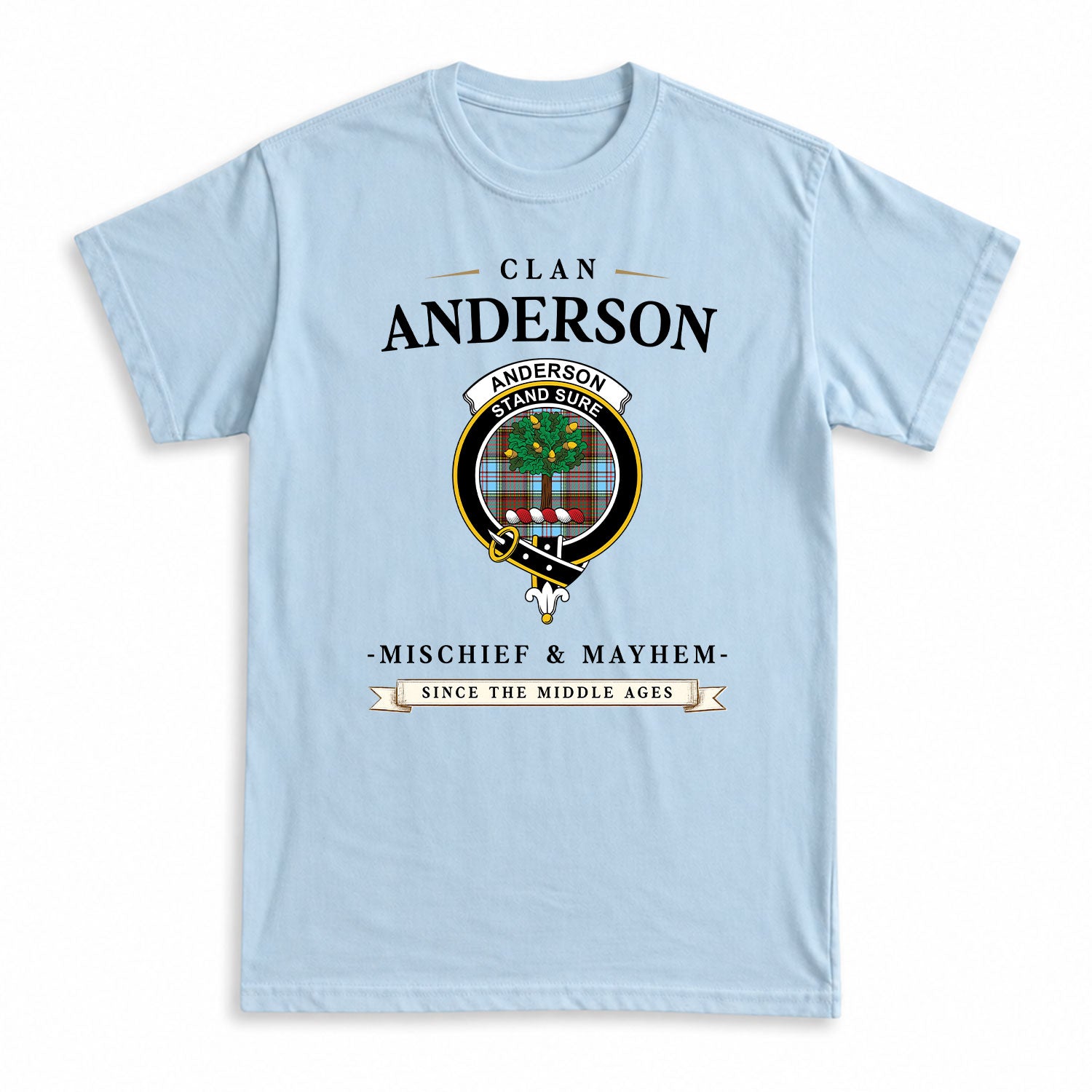 Anderson Ancient Tartan Crest Mischief and Mayhem T-shirt