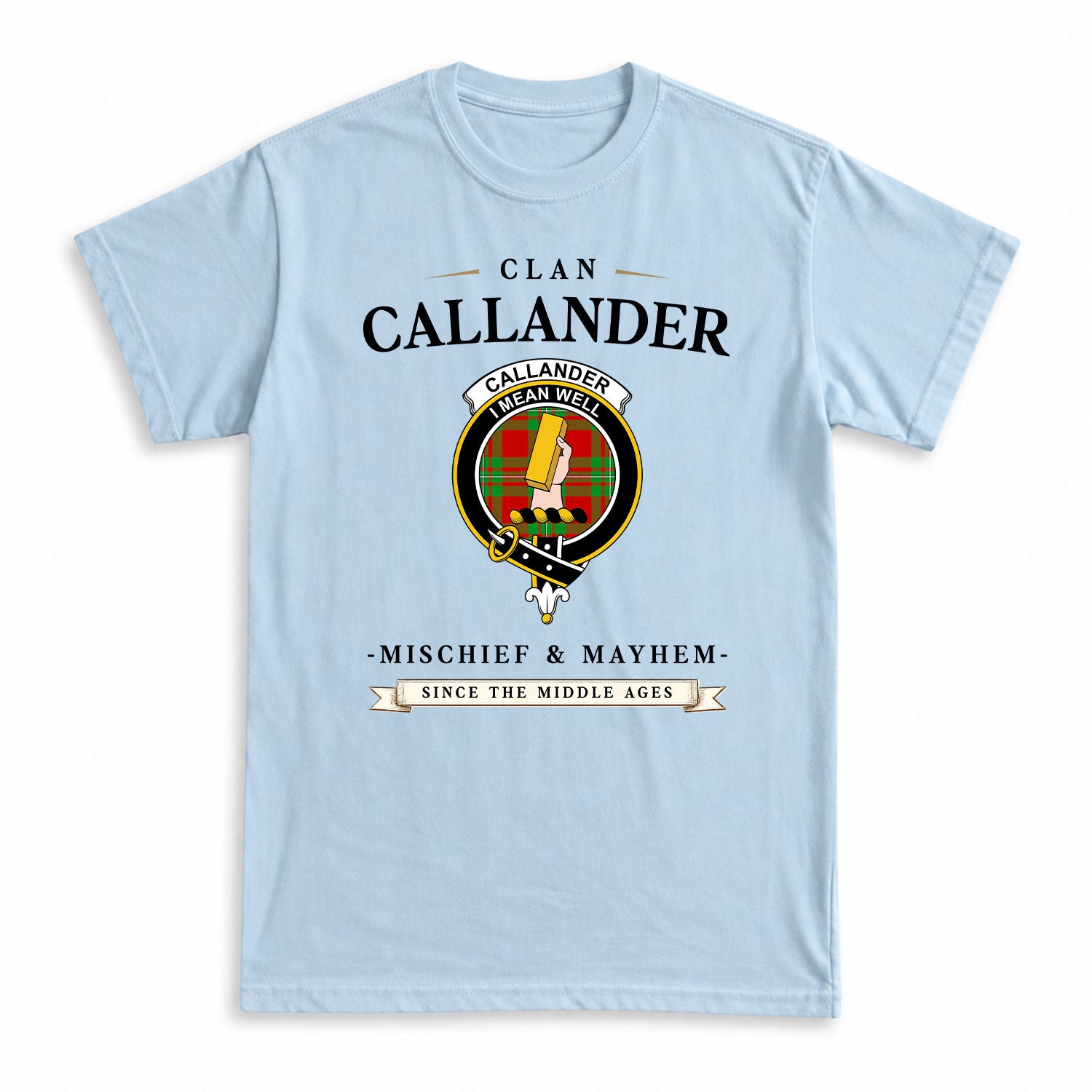 Callander Tartan Crest Mischief and Mayhem T-shirt