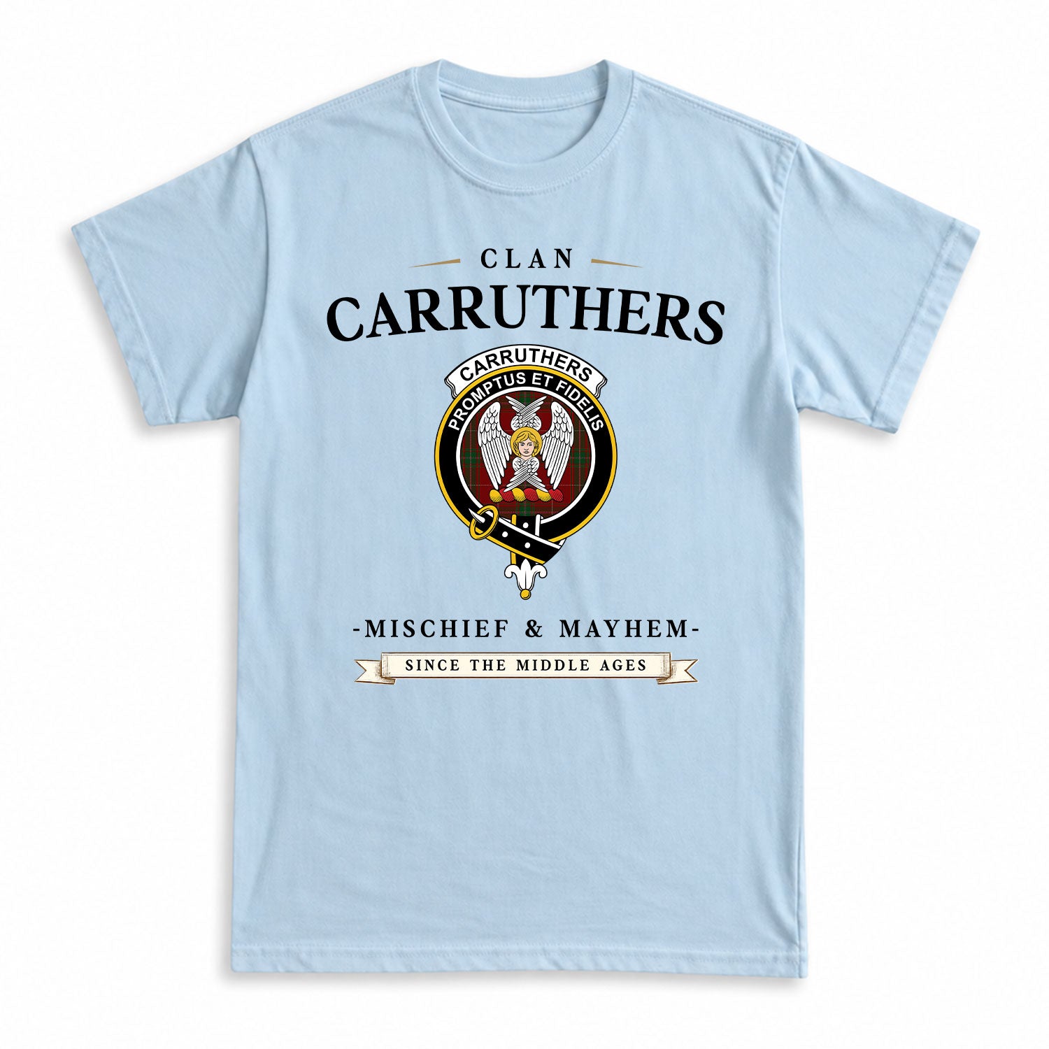 Carruthers Tartan Crest Mischief and Mayhem T-shirt