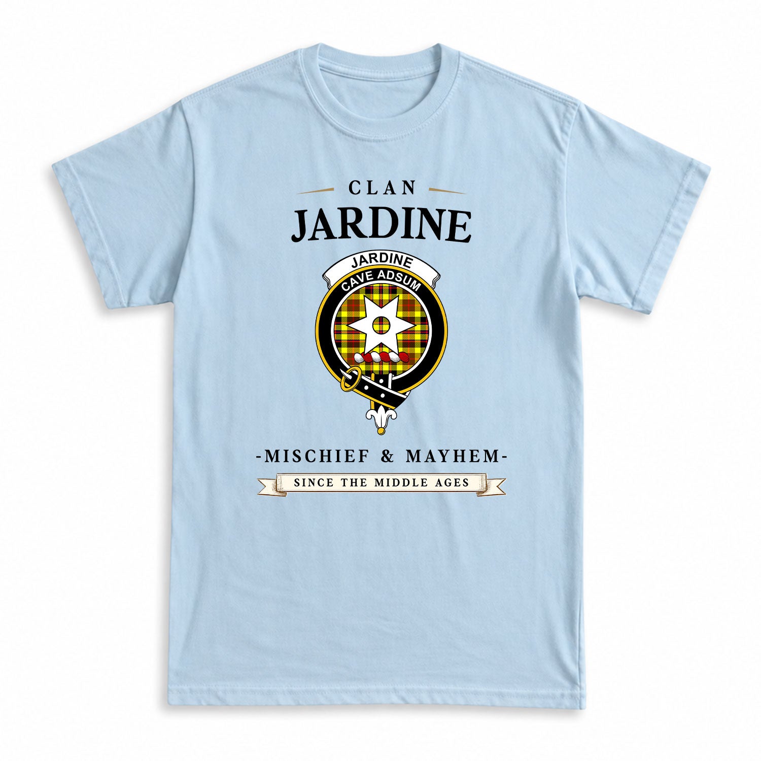 Jardine Tartan Crest Mischief and Mayhem T-shirt