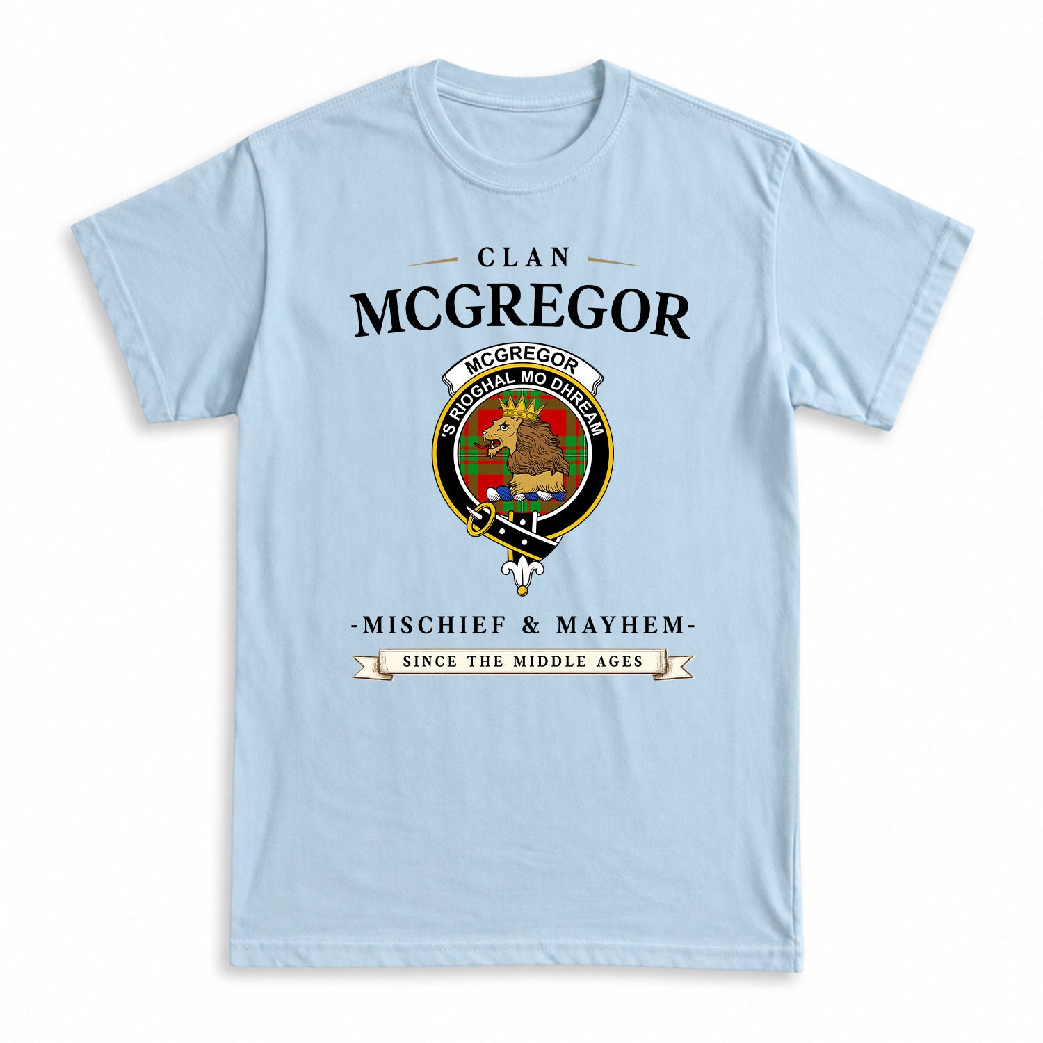 McGregor Modern Tartan Crest Mischief and Mayhem T-shirt