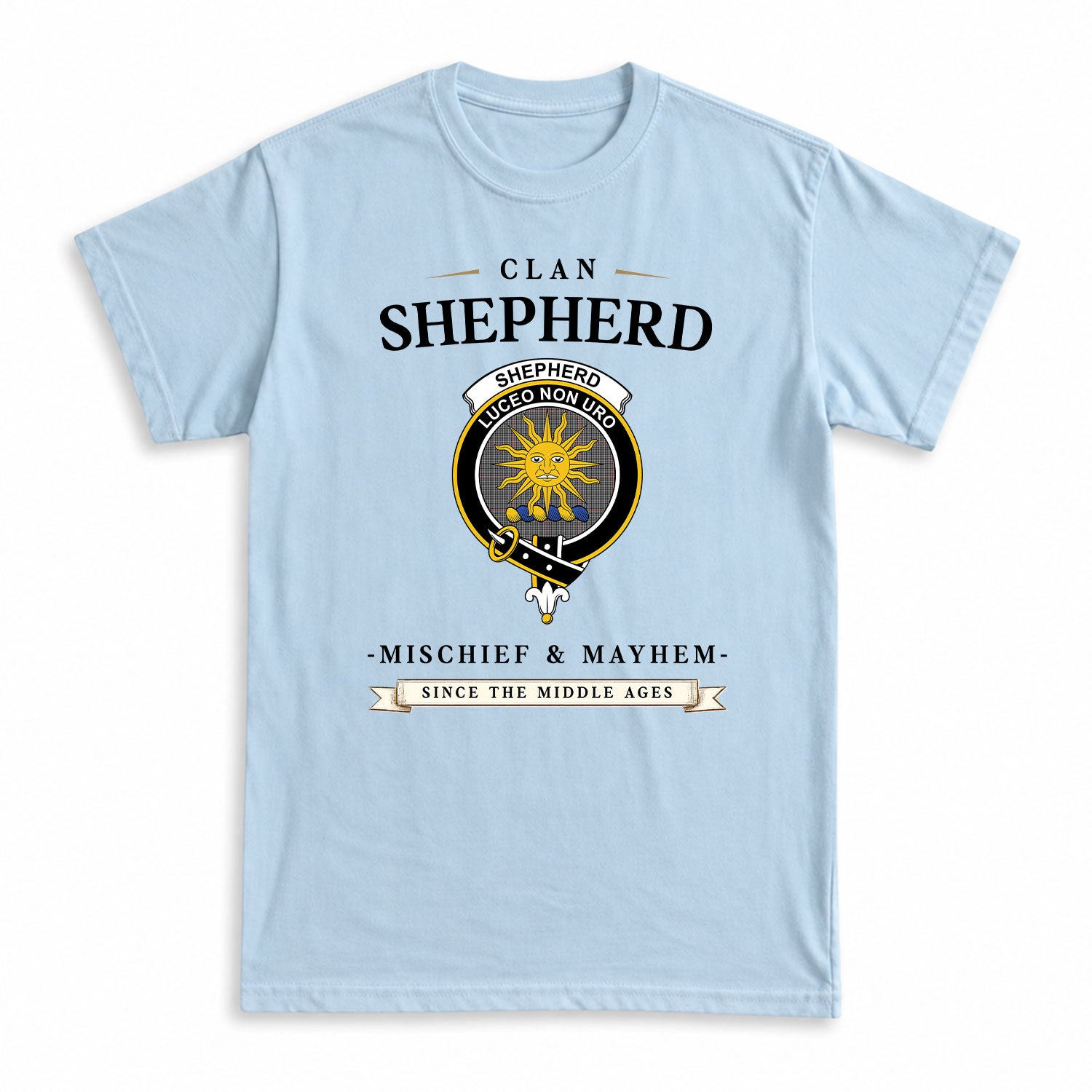 Shepherd Tartan Crest Mischief and Mayhem T-shirt