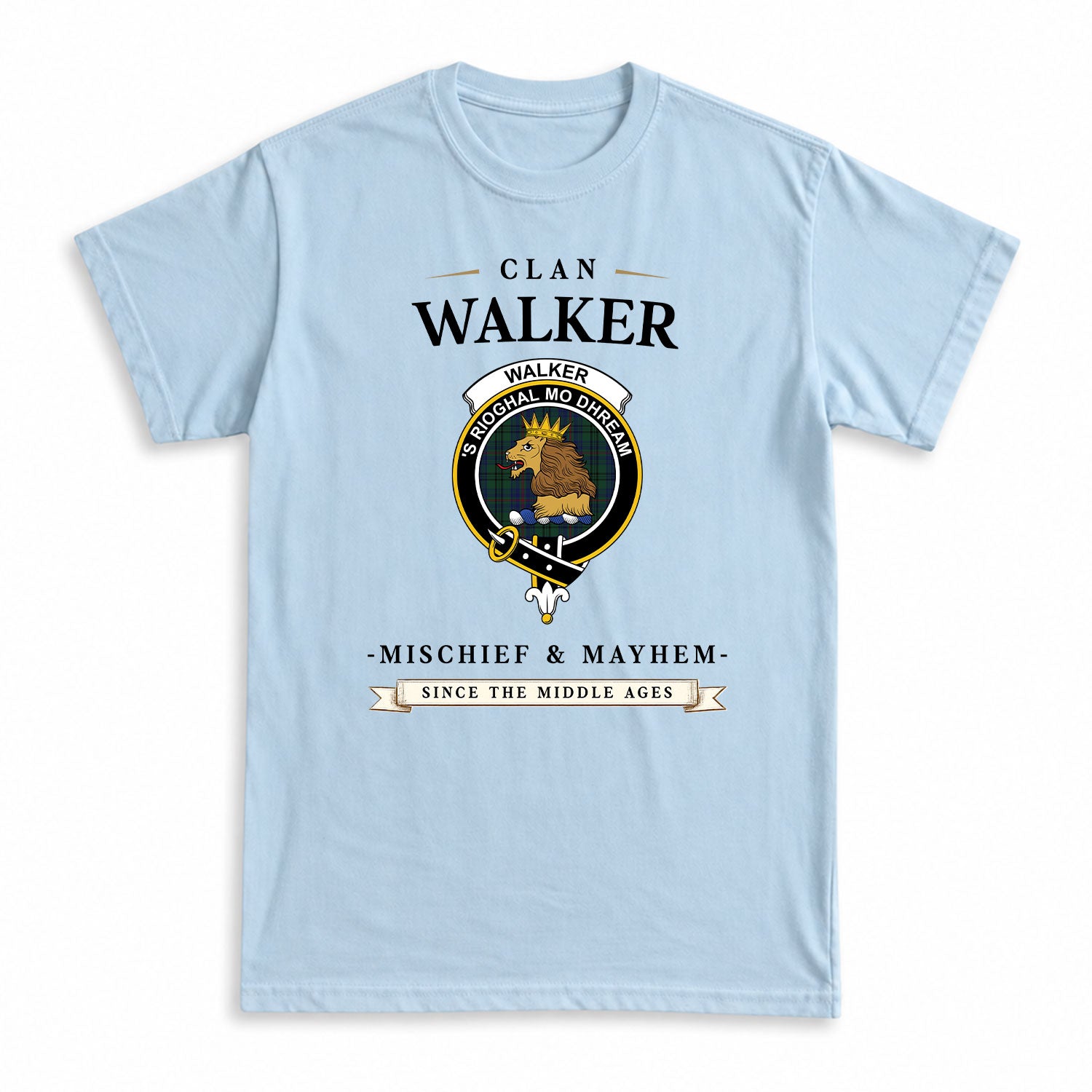 Walker Hunting Tartan Crest Mischief and Mayhem T-shirt