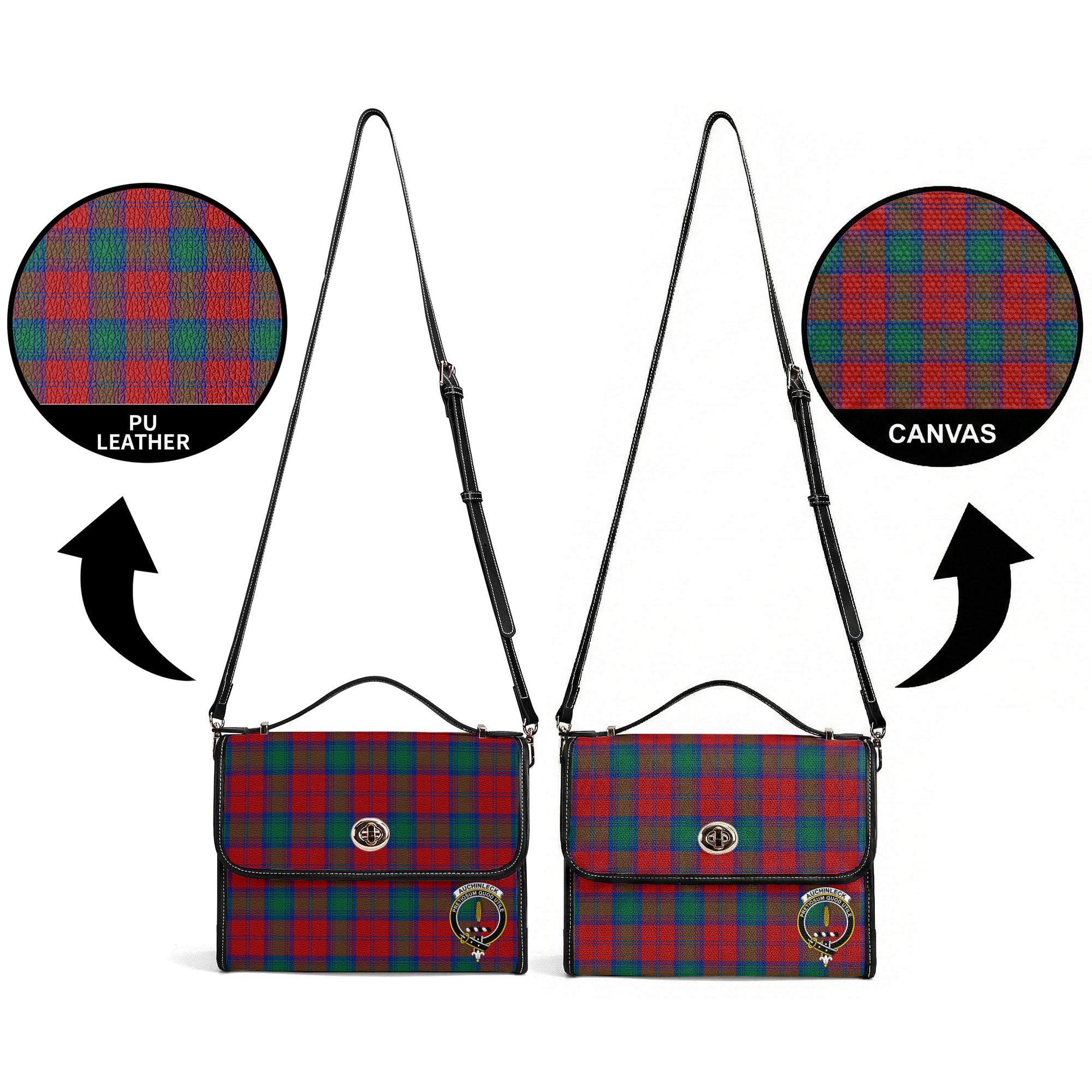 Auchinleck Tartan Crest Satchel Bag