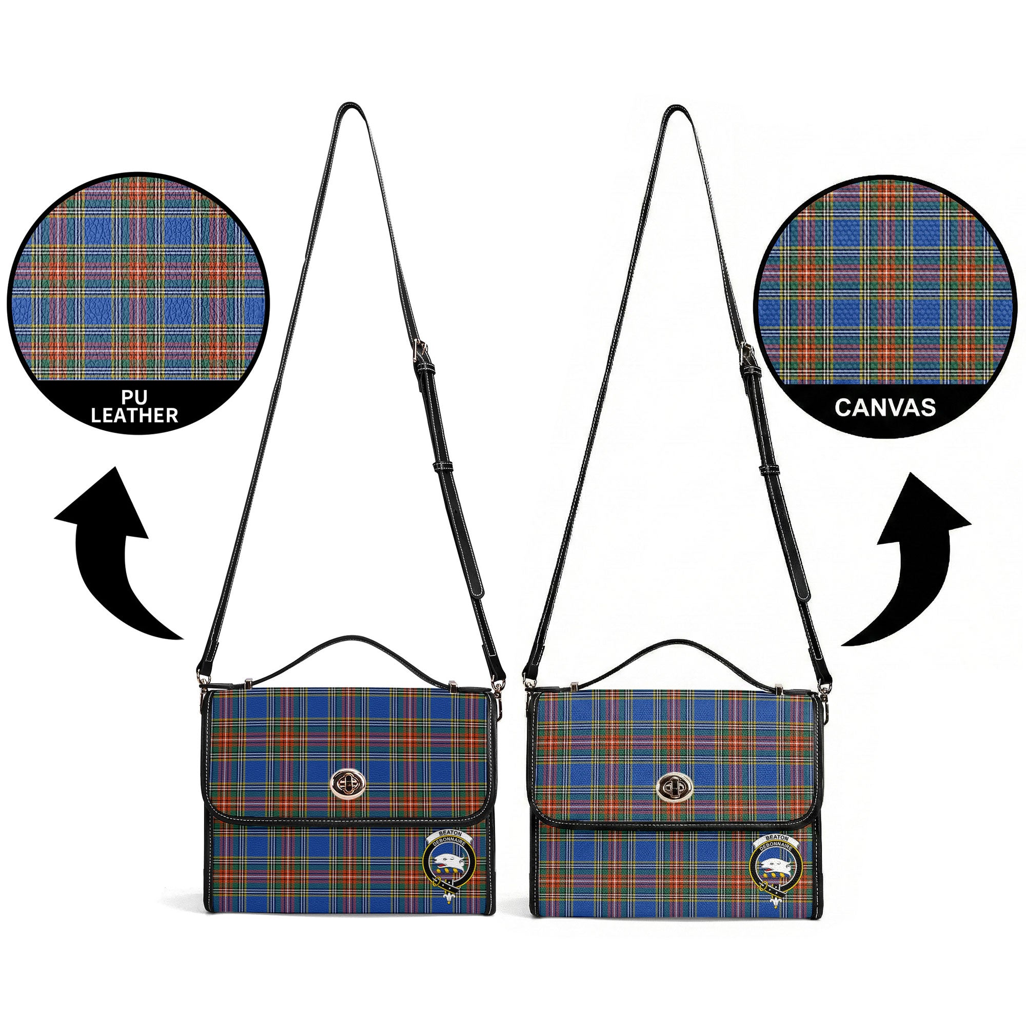 Beaton Ancient Tartan Crest Satchel Bag