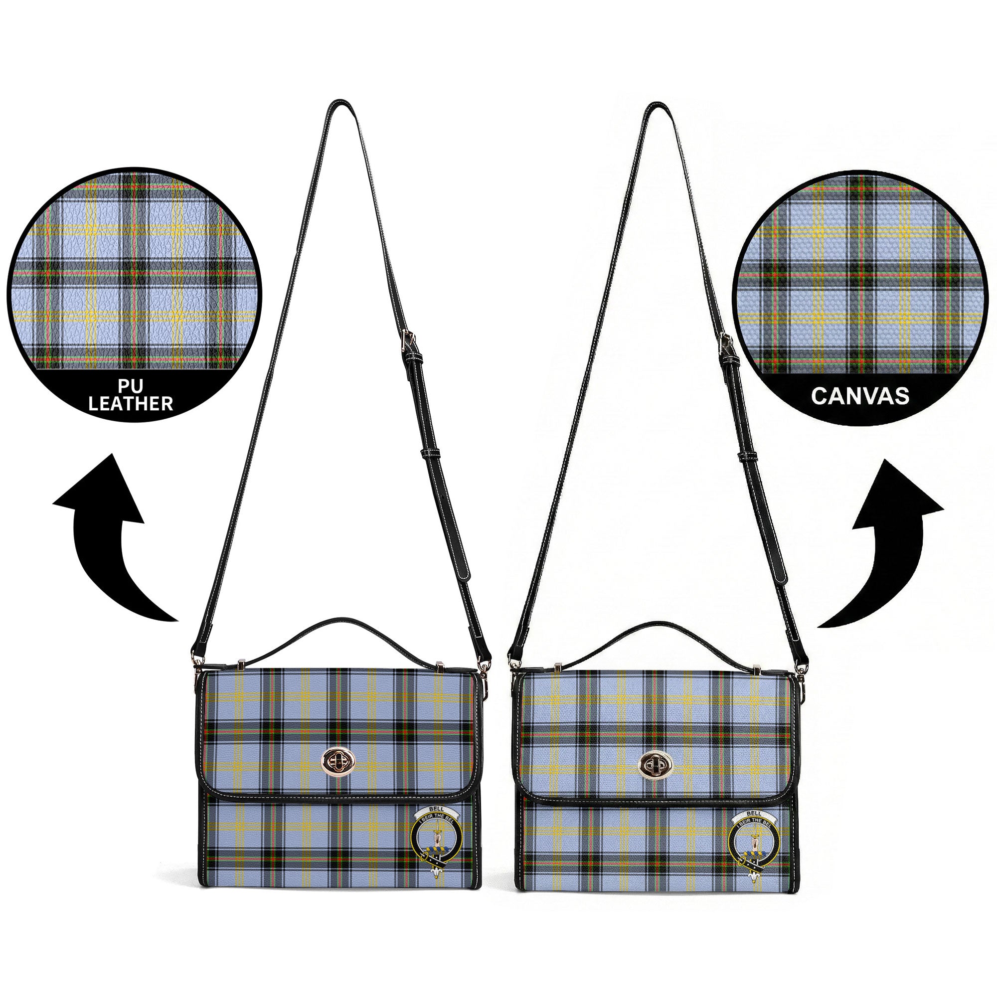 Bell of the Borders Tartan Crest Satchel Bag