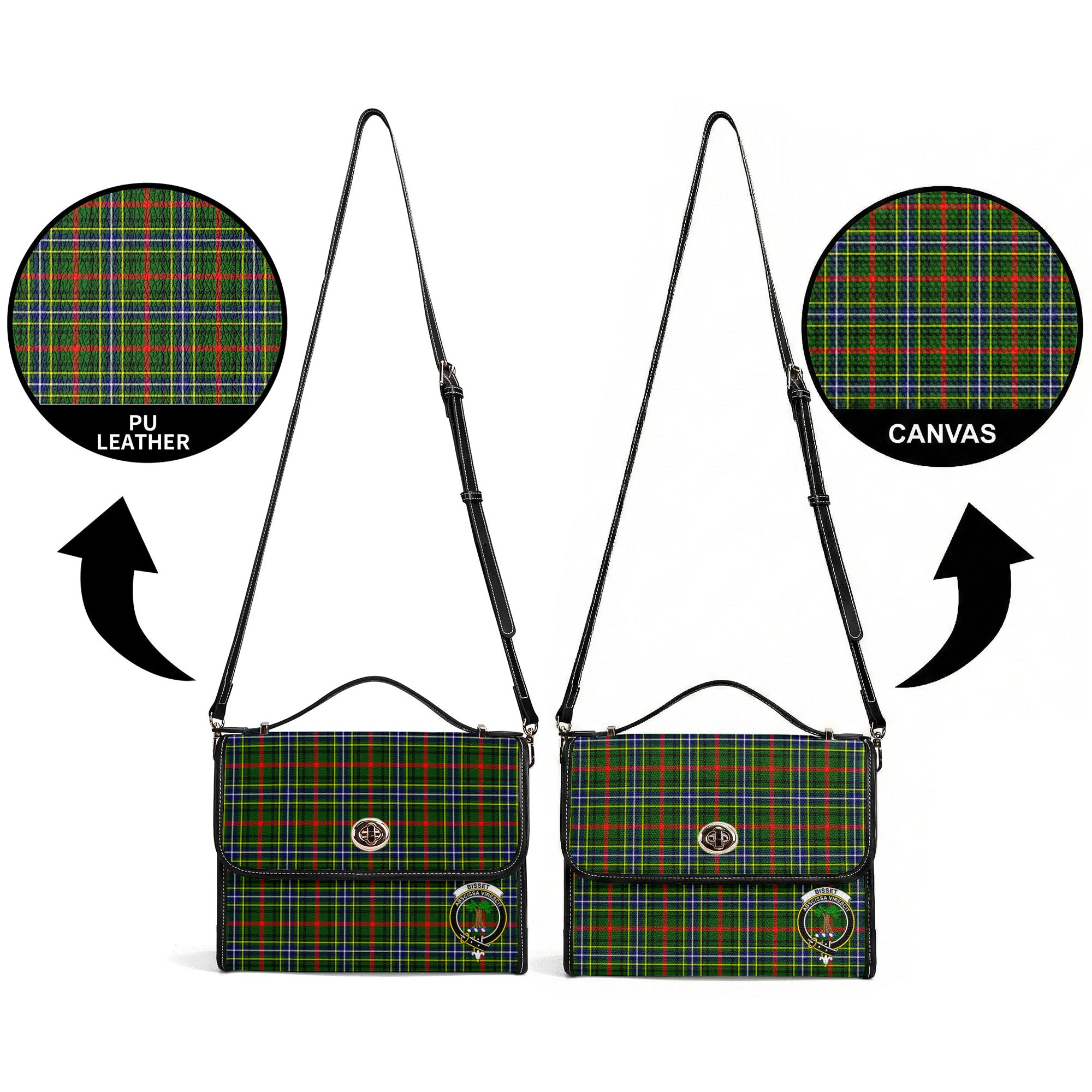 Bisset Tartan Crest Satchel Bag