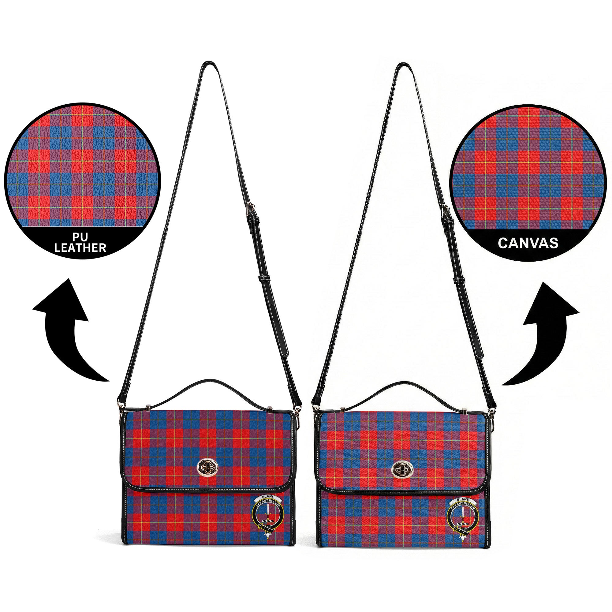 Blane Tartan Crest Satchel Bag