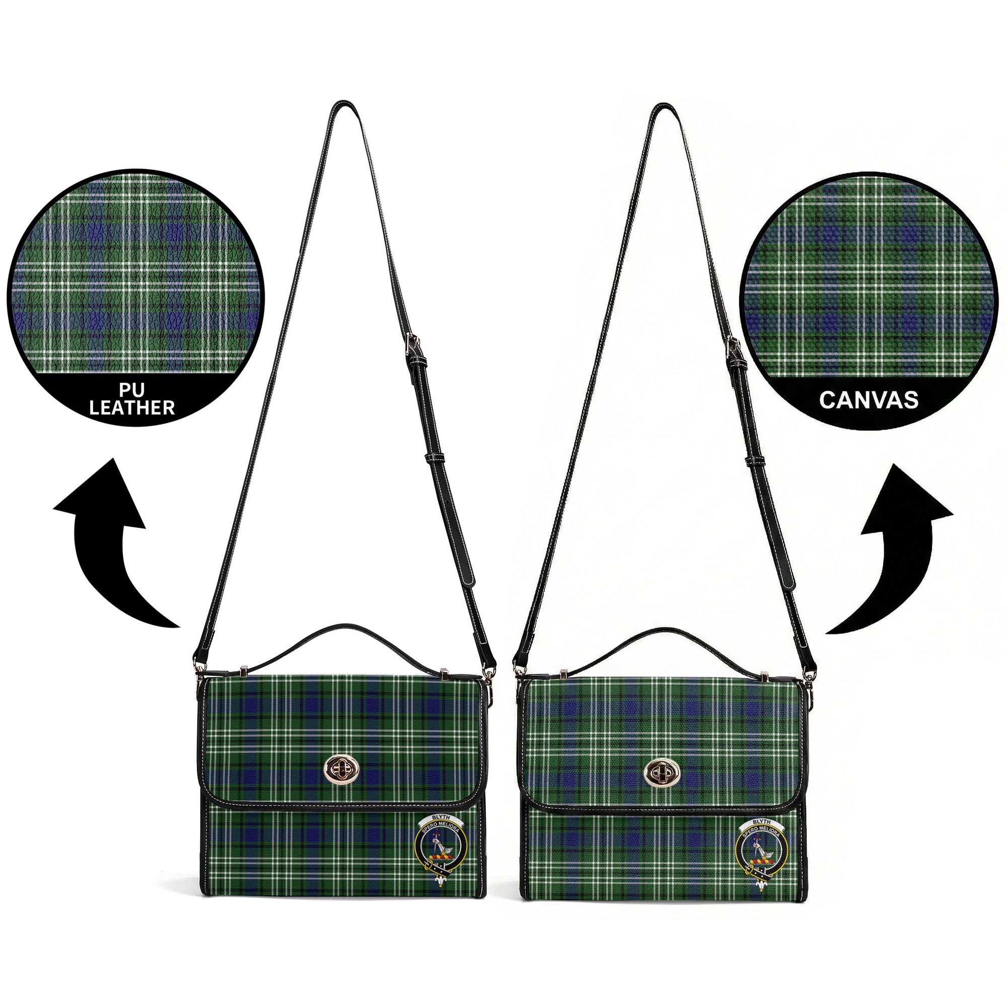 Blyth Tartan Crest Satchel Bag
