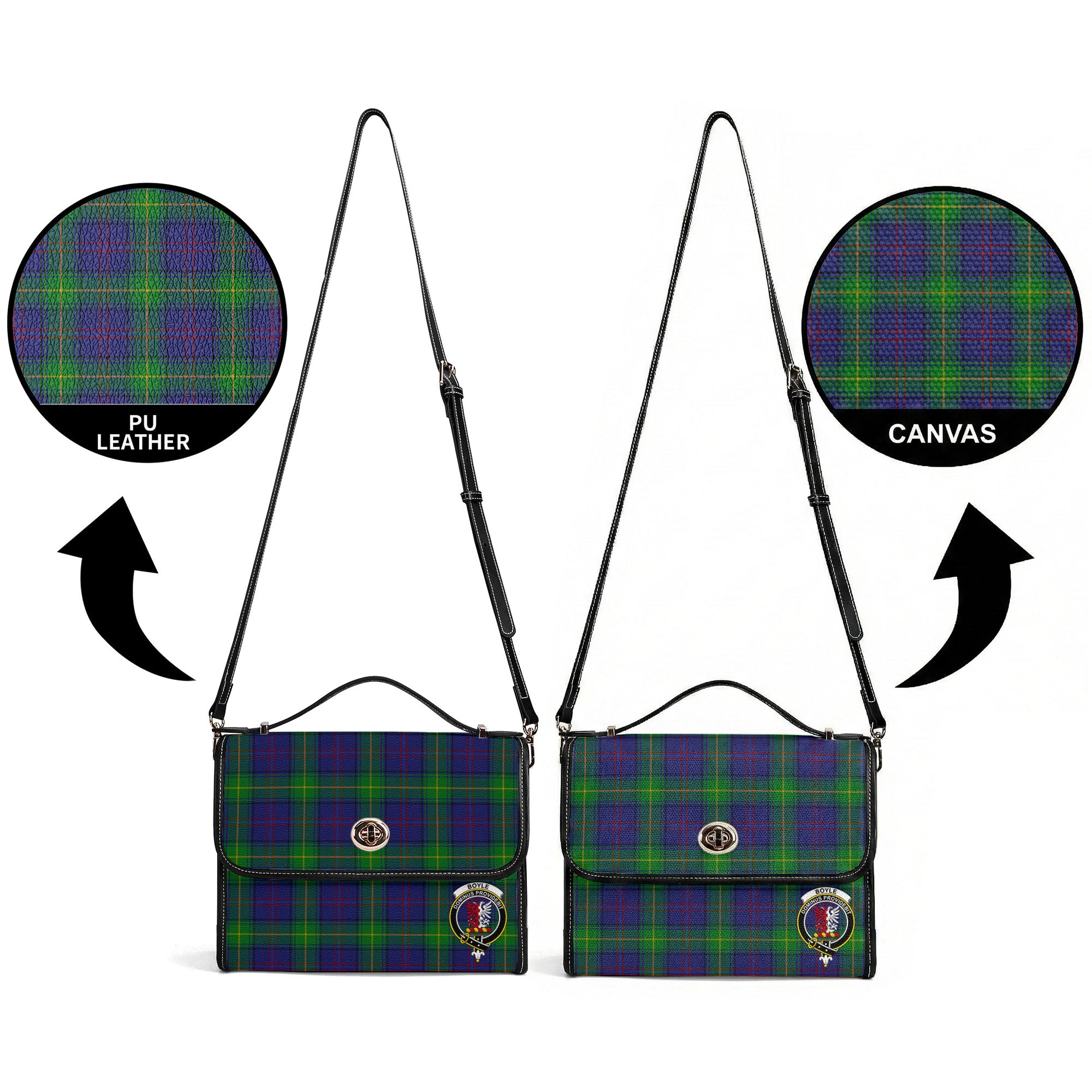 Boyle Tartan Crest Satchel Bag