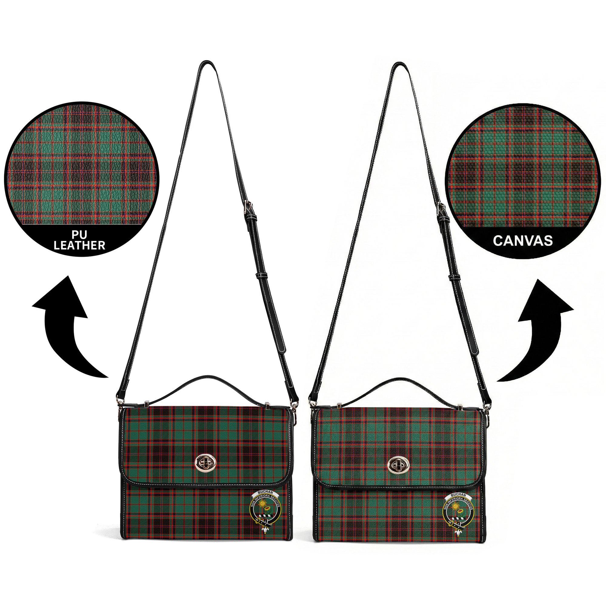 Buchan Ancient Tartan Crest Satchel Bag