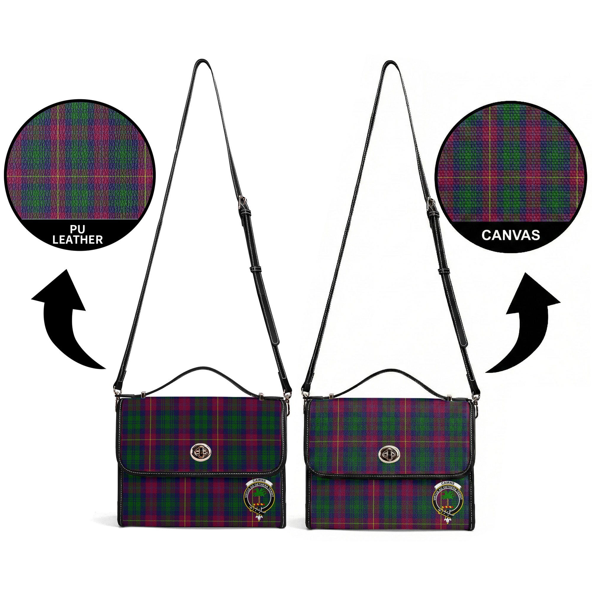 Cairns Tartan Crest Satchel Bag
