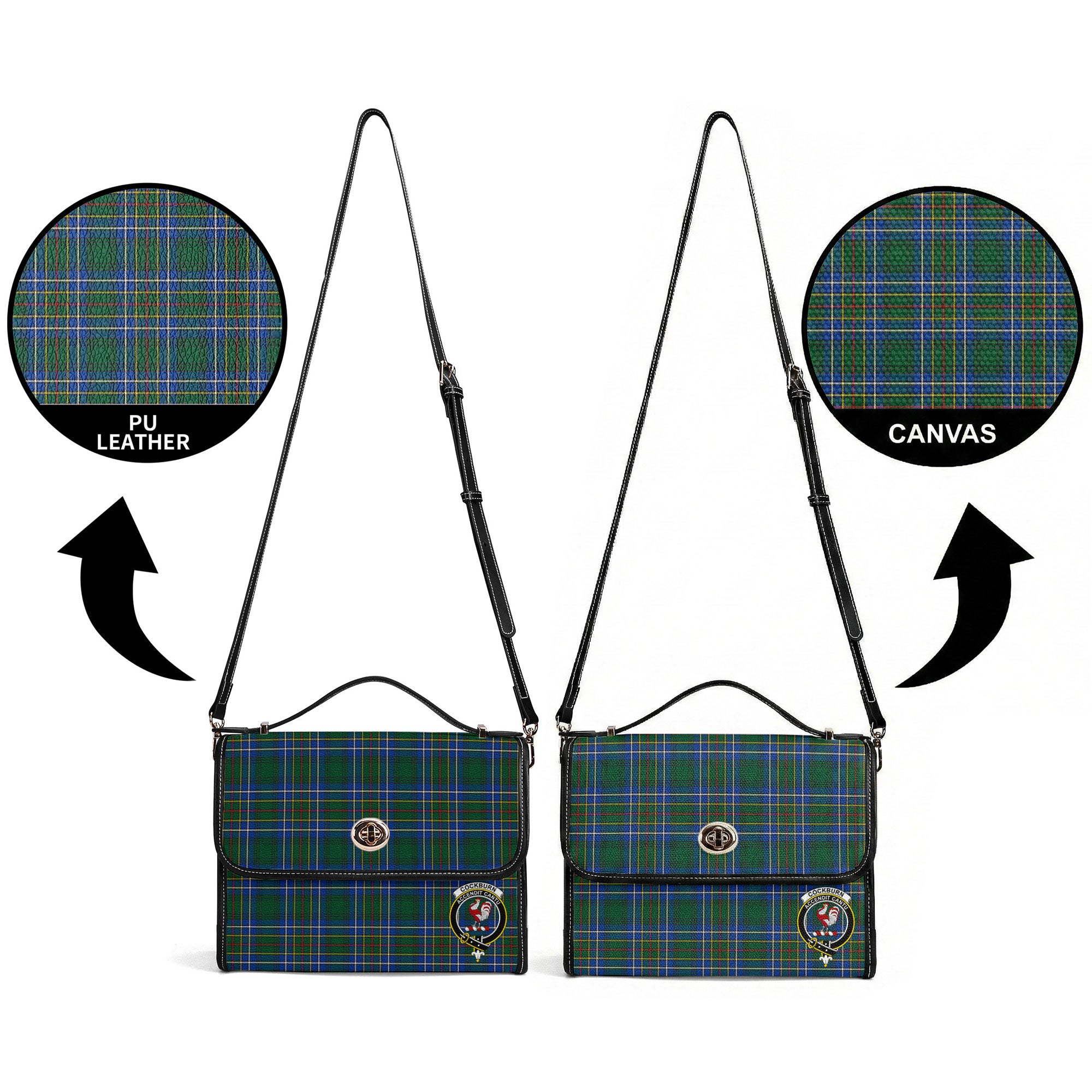 Cockburn Ancient Tartan Crest Satchel Bag