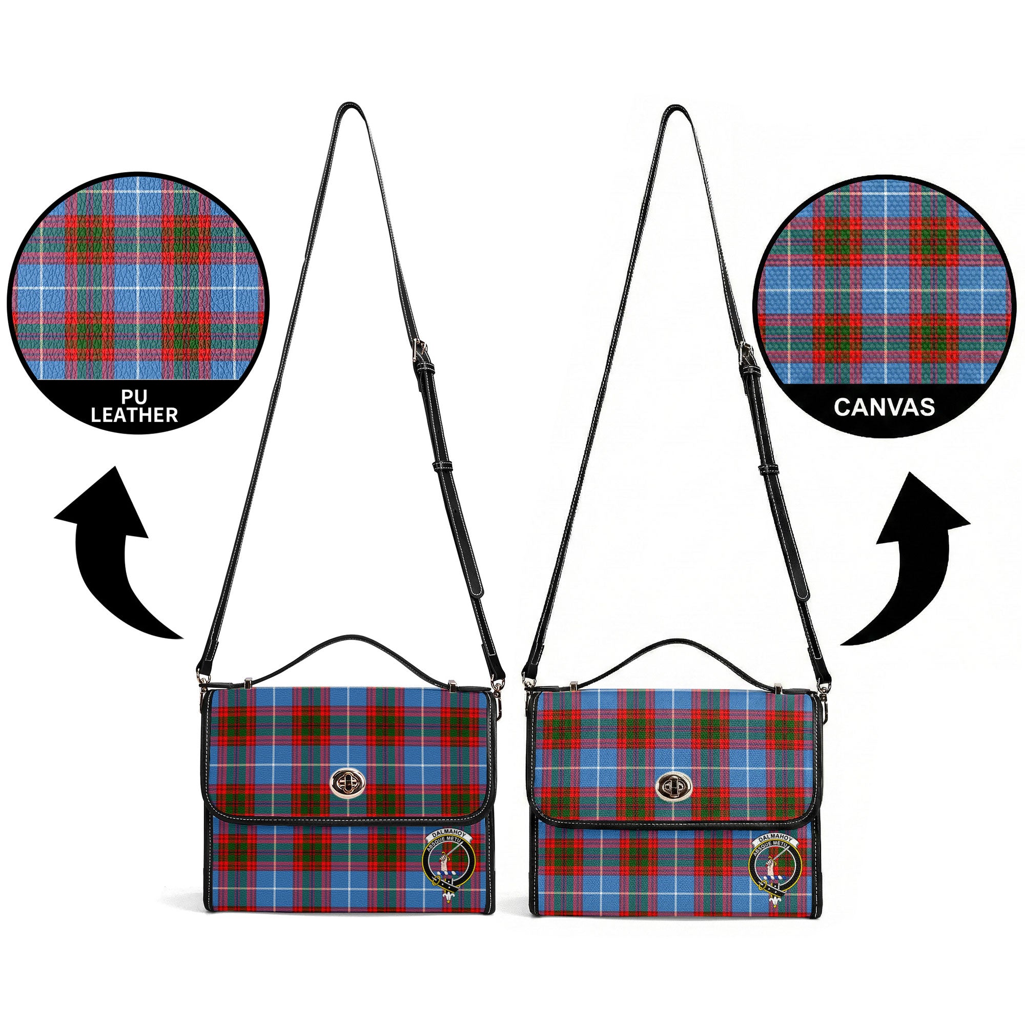 Dalmahoy Tartan Crest Satchel Bag