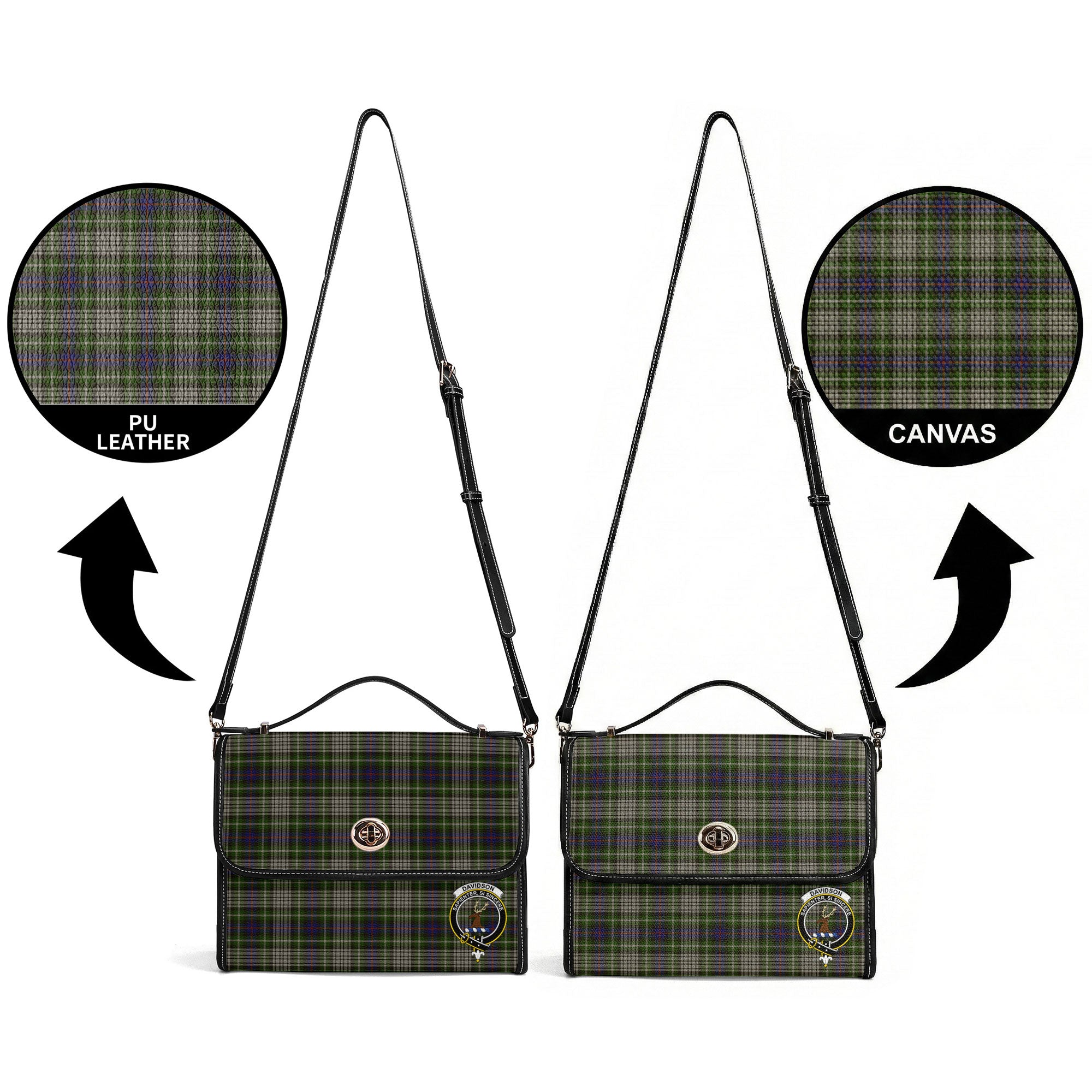 Davidson Tulloch Dress Tartan Crest Satchel Bag