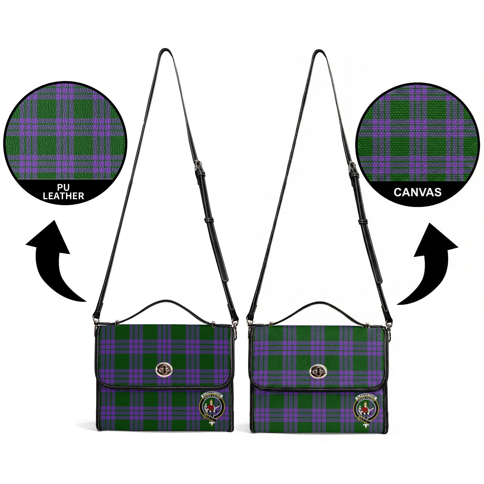 Elphinstone Tartan Crest Satchel Bag